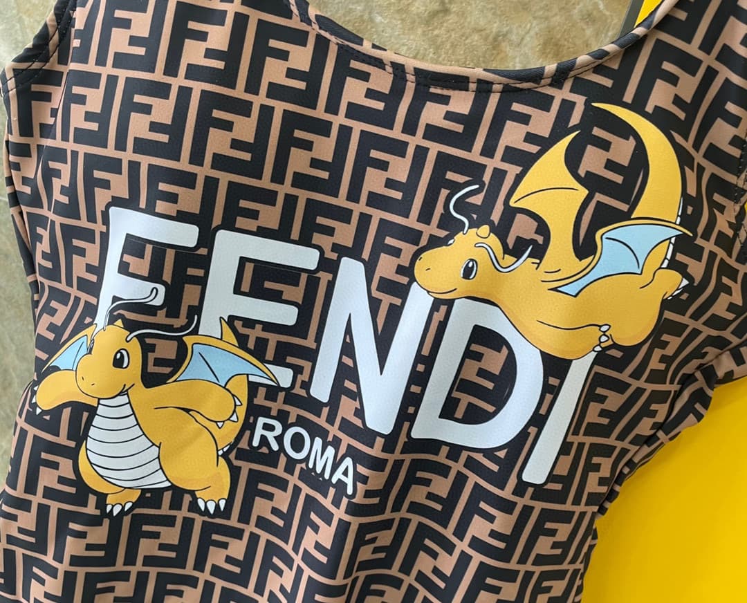 C24892 Fendi swimsuit – Fendi’s new backless one-piece swimsuit in black. Simple and elegant design; suitable for various swimming scenarios 🏊‍♀️. It can be used at the beach, swimming pool, hot spring, water park, or for rafting activities 😌. It can also — image 3
