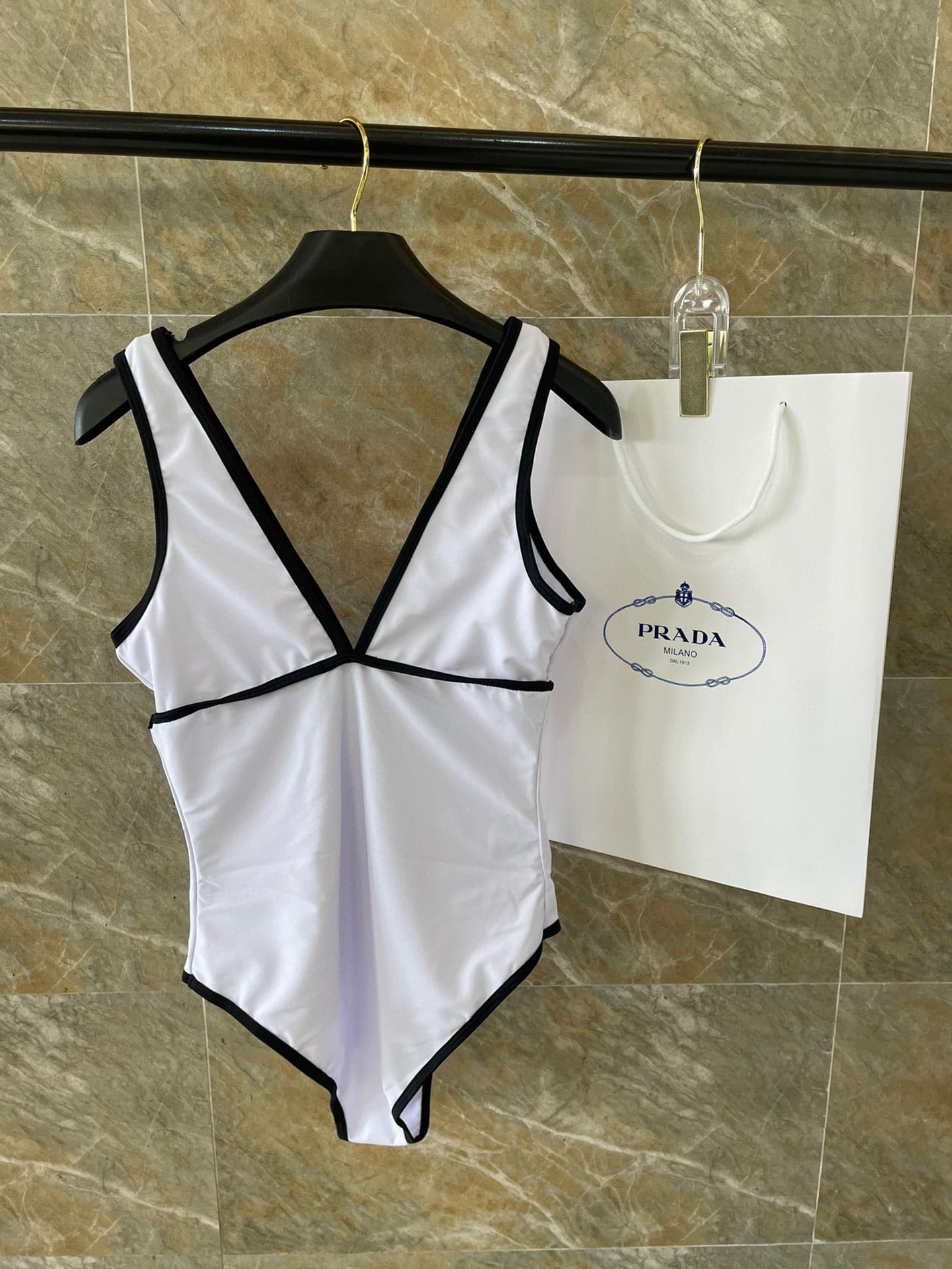 C24899 Chanel swimsuit – Chanel’s new backless one-piece swimsuit in black, simple and elegant. It’s suitable for various swimming scenarios 🏊‍♀️ Whether at the beach, in a swimming pool, in hot springs, or at water parks – it works well 😌 It can also be  — image 7