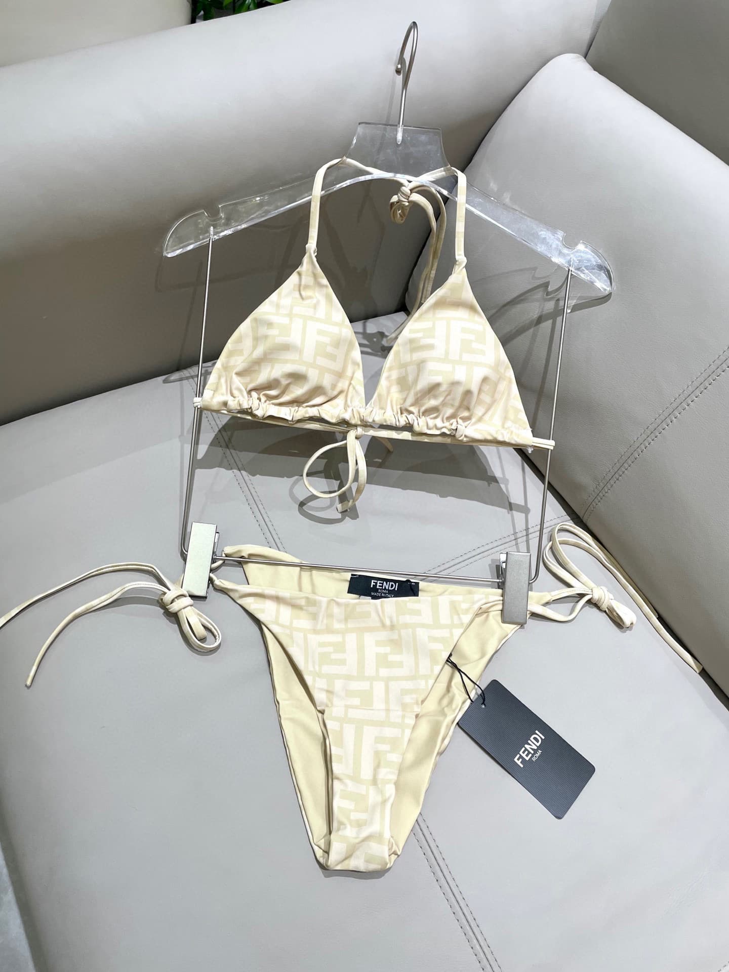C24878 Fendi swimsuits. Fendi-printed bikini swimsuits – excellent for the upper body! Released simultaneously at various stores, giving a stylish look naturally. They effectively age-defying, offering a youthful and energetic appearance. SML Xl — image 4