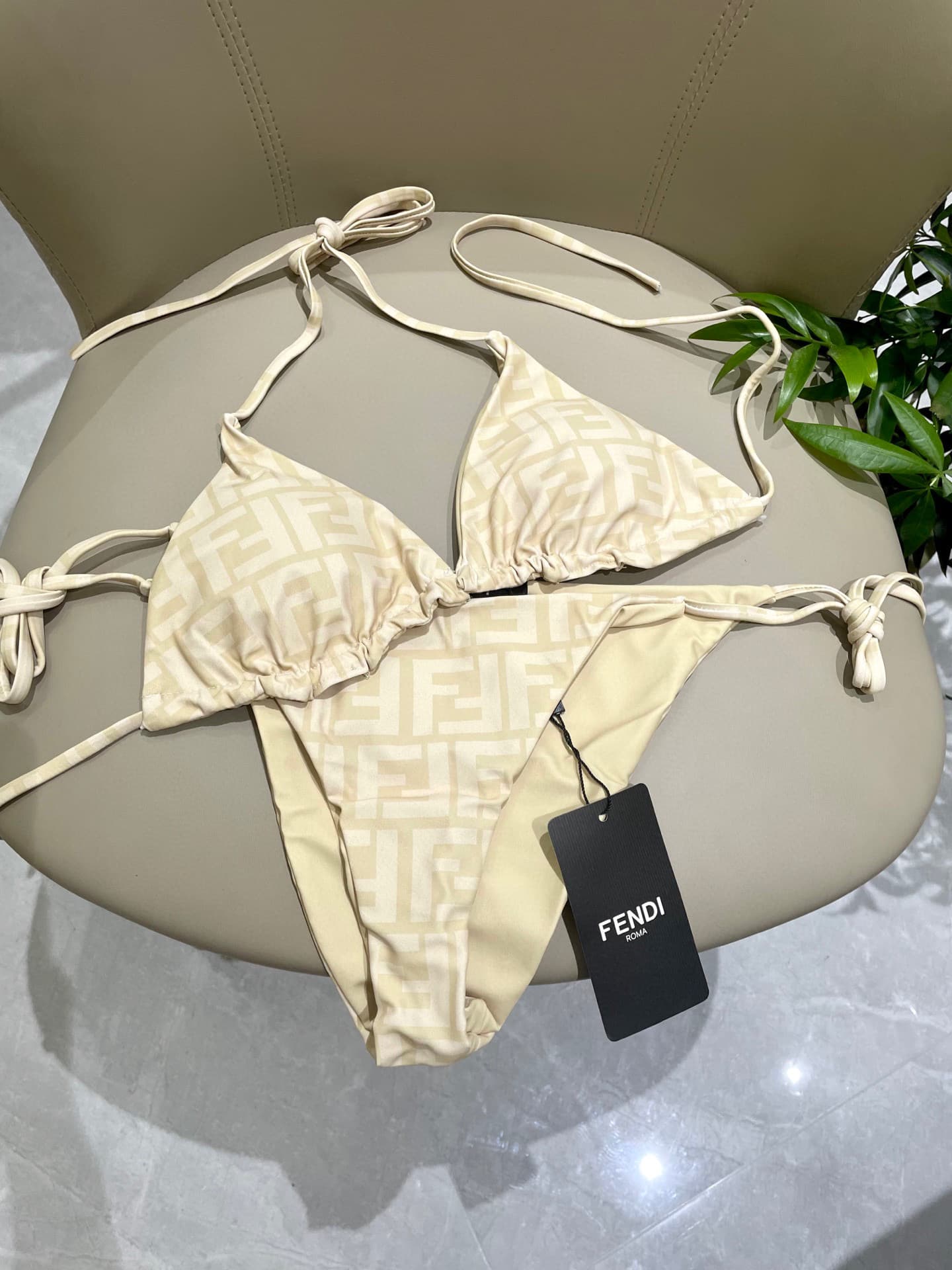 C24878 Fendi swimsuits. Fendi-printed bikini swimsuits – excellent for the upper body! Released simultaneously at various stores, giving a stylish look naturally. They effectively age-defying, offering a youthful and energetic appearance. SML Xl — image 8