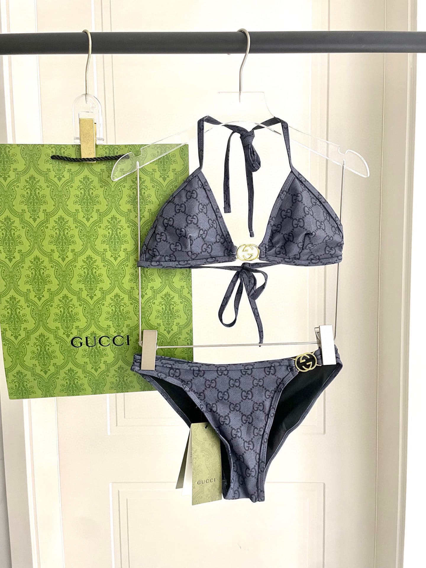 C24882 Gucci swimsuits – New Gucci bikinis, suitable for various occasions 🏊‍♀️. Perfect for beaches, swimming pools, hot springs, water parks, and river rafting 😌. They can also be worn with inner garments. The one-piece design covers the body and makes  — image 4