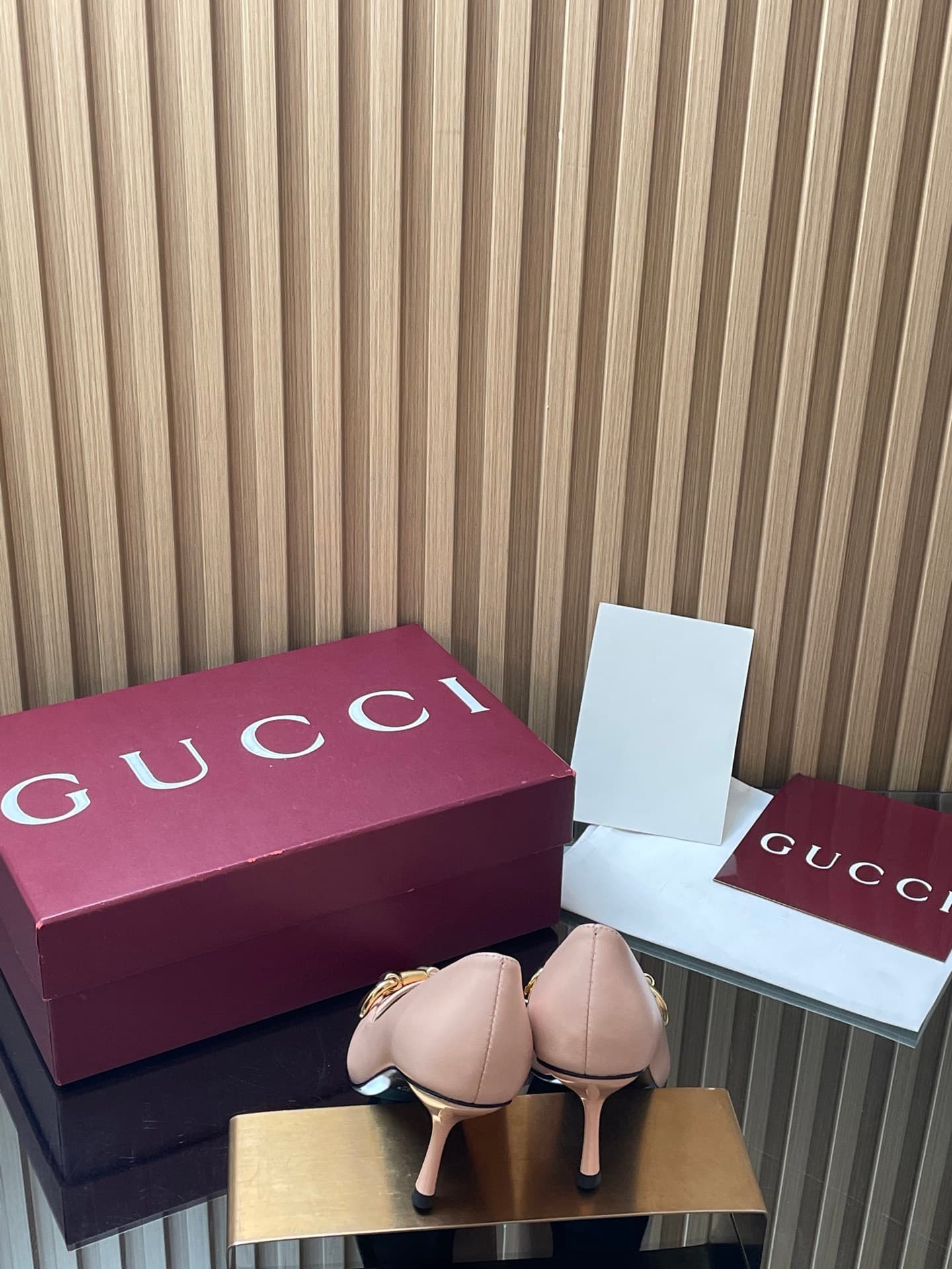 D6882 GuCC High-End Collection 2026 Spring/Summer Boulevard Early Autumn Series’ first model, new design 🆕 High heels, large size with horse buckle fastenings, low heel shoes, stylish high-heel fashion shoes with pointed toe 🔥 Authentic original quality!  — image 5