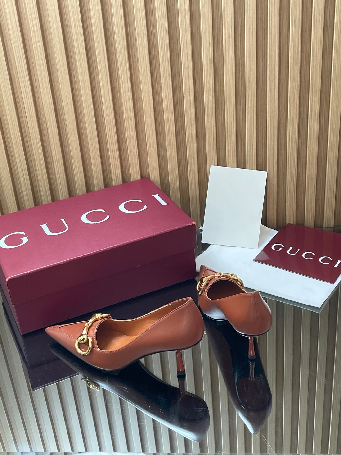 D6881 GuCC High-End Collection 2026 Spring/Summer Boulevard Early Autumn Series First Release, New Design 🆕 High heels, large size with horse buckle fastenings, low-toe style, tall heels, elegant women’s shoes 🔥 Authentic original quality! Every detail is — image 6
