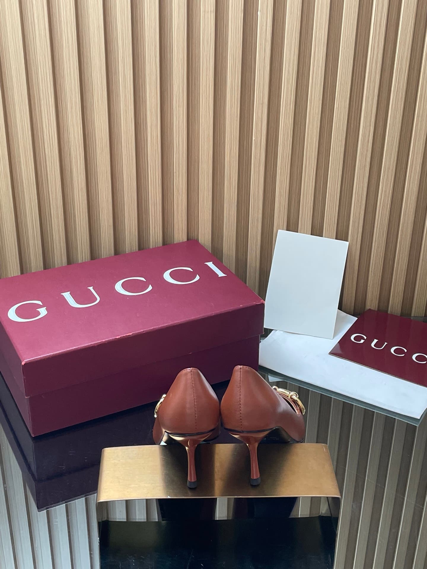 D6881 GuCC High-End Collection 2026 Spring/Summer Boulevard Early Autumn Series First Release, New Design 🆕 High heels, large size with horse buckle fastenings, low-toe style, tall heels, elegant women’s shoes 🔥 Authentic original quality! Every detail is — image 5