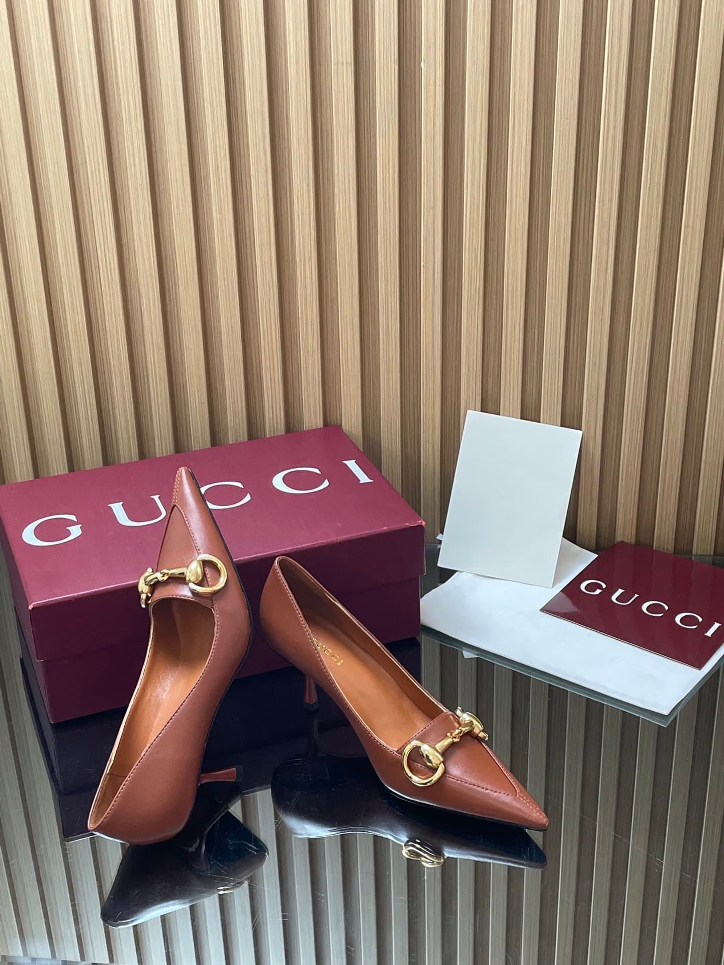 D6881 GuCC High-End Collection 2026 Spring/Summer Boulevard Early Autumn Series First Release, New Design 🆕 High heels, large size with horse buckle fastenings, low-toe style, tall heels, elegant women’s shoes 🔥 Authentic original quality! Every detail is — image 8