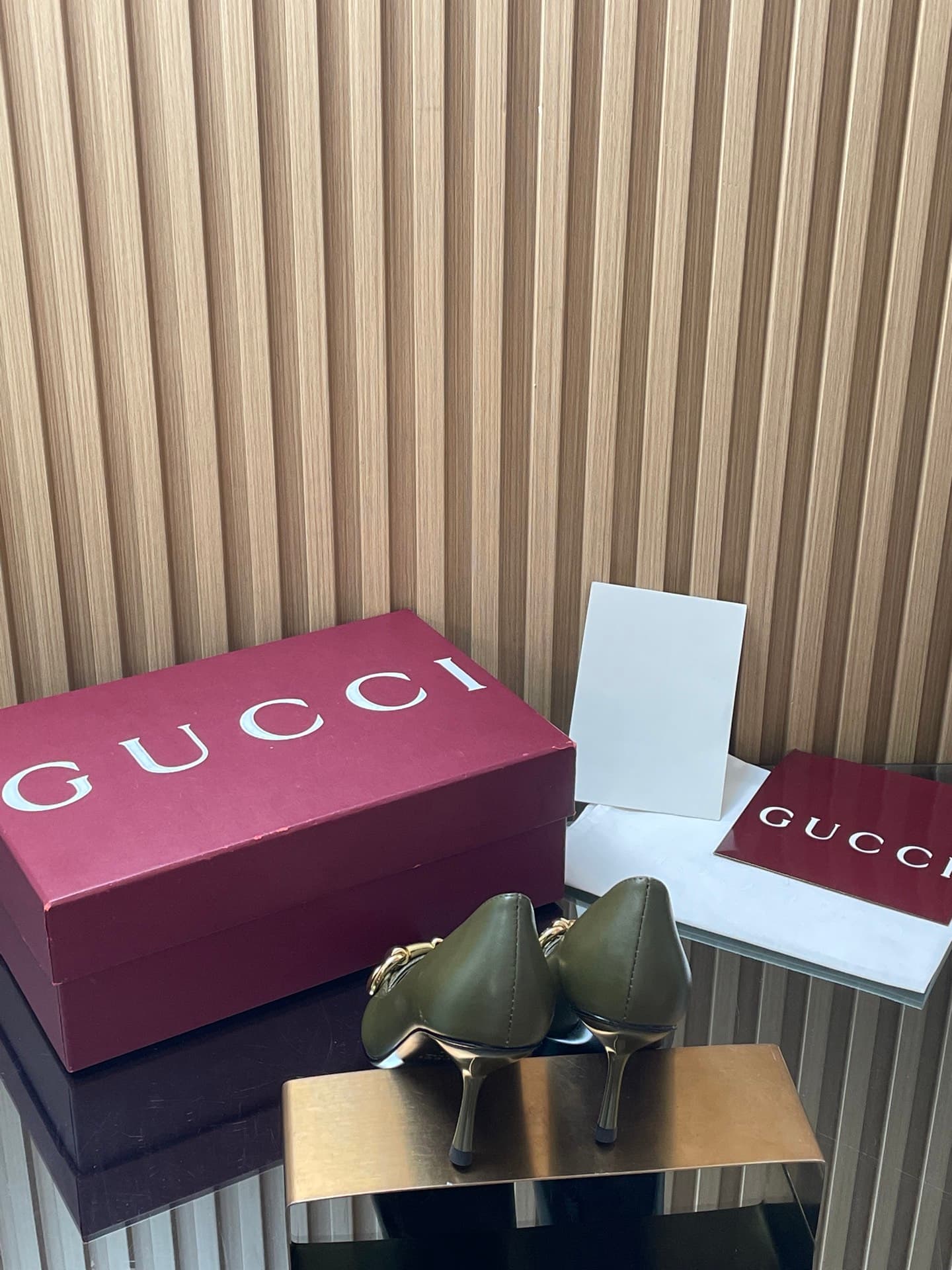 D6879 GuCC High-End Collection 2026 Spring/Summer Boulevard Early Autumn Series First Release, New Design 🆕 High heels, large size with horse buckle, low heel, stylish high heels for women 🔥 Authentic original quality! Every detail is carefully crafted, c — image 5