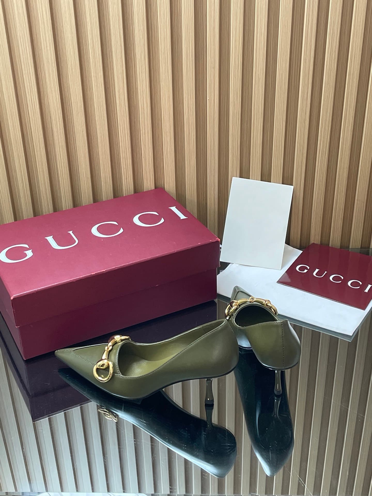 D6879 GuCC High-End Collection 2026 Spring/Summer Boulevard Early Autumn Series First Release, New Design 🆕 High heels, large size with horse buckle, low heel, stylish high heels for women 🔥 Authentic original quality! Every detail is carefully crafted, c — image 6