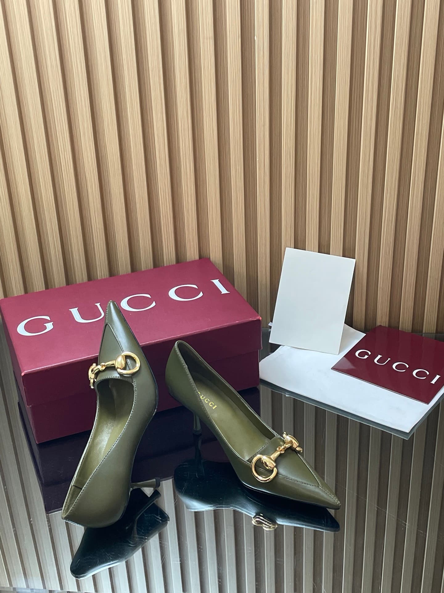 D6879 GuCC High-End Collection 2026 Spring/Summer Boulevard Early Autumn Series First Release, New Design 🆕 High heels, large size with horse buckle, low heel, stylish high heels for women 🔥 Authentic original quality! Every detail is carefully crafted, c — image 8