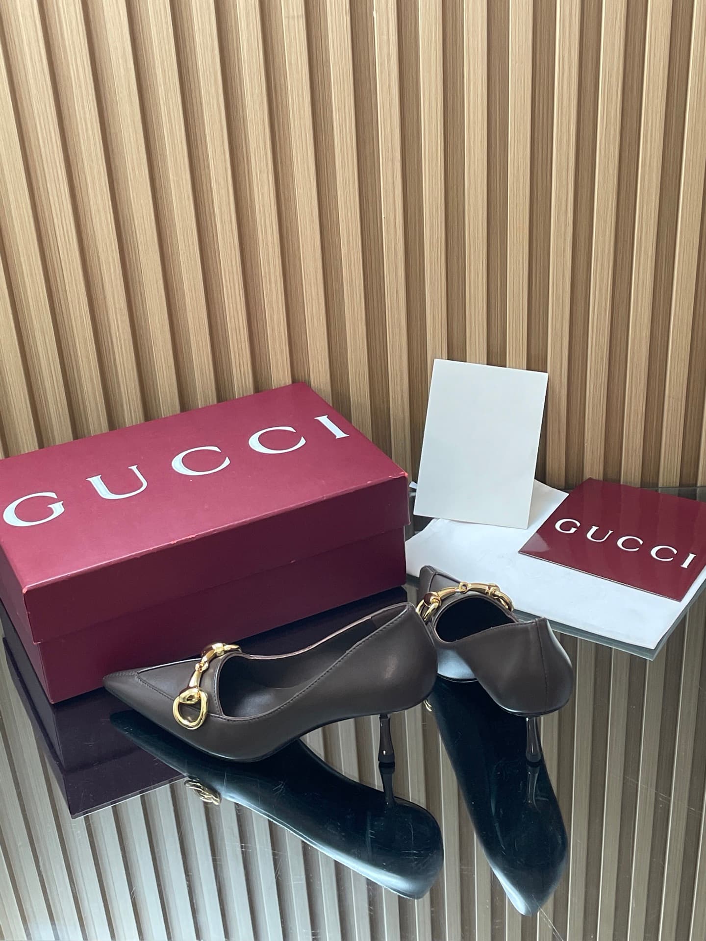 D6878 GuCC High-End Collection 2026 Spring/Summer Boulevard Early Autumn Series First Release, New Design 🆕 High heels, large size with horsebit fastenings, low-toe style, tall heel fashion shoes with pointed toe, elegant women’s shoes 🔥 Authentic origina — image 6