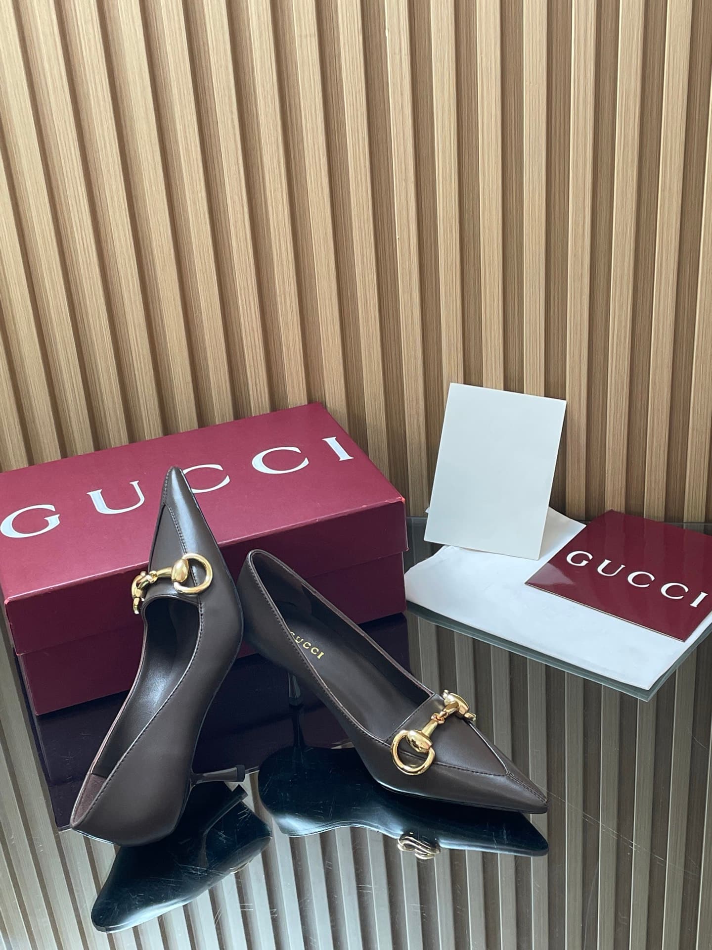 D6878 GuCC High-End Collection 2026 Spring/Summer Boulevard Early Autumn Series First Release, New Design 🆕 High heels, large size with horsebit fastenings, low-toe style, tall heel fashion shoes with pointed toe, elegant women’s shoes 🔥 Authentic origina — image 8