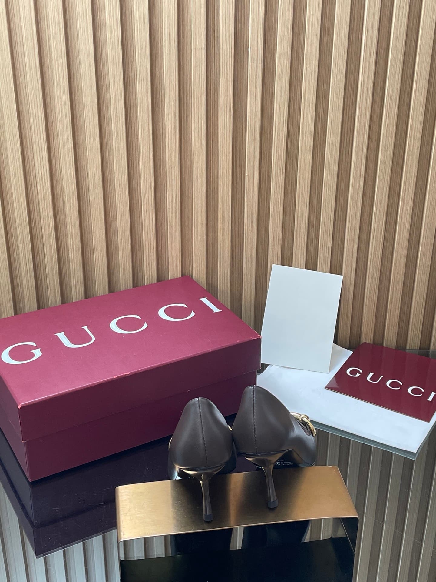 D6878 GuCC High-End Collection 2026 Spring/Summer Boulevard Early Autumn Series First Release, New Design 🆕 High heels, large size with horsebit fastenings, low-toe style, tall heel fashion shoes with pointed toe, elegant women’s shoes 🔥 Authentic origina — image 5