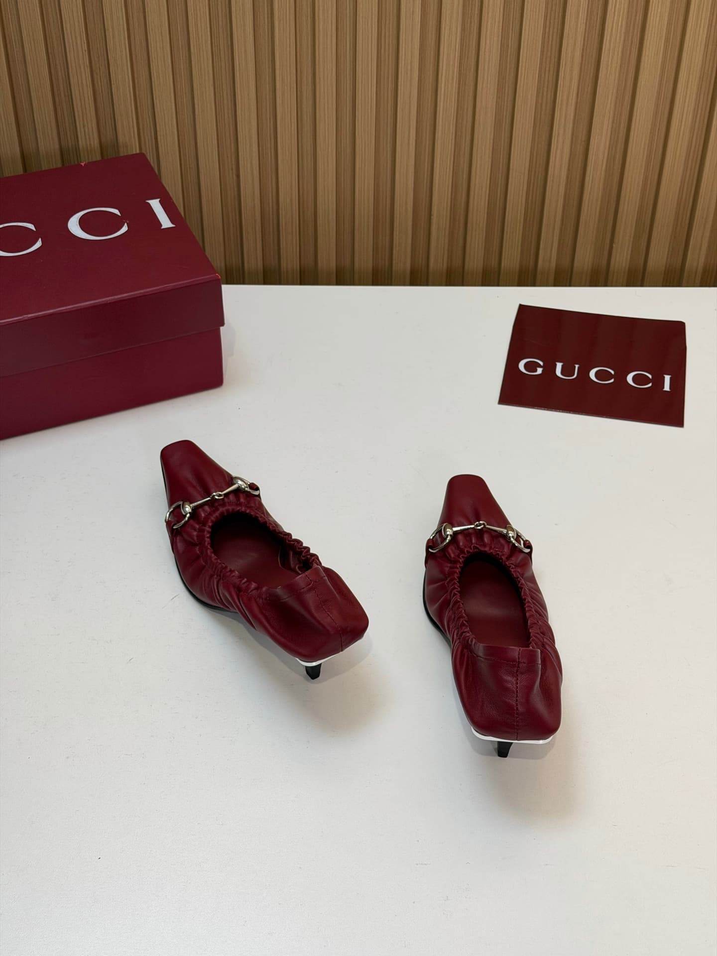 D6872 2026 Early Autumn 🆕 GUCCI High-end Boutique Vittoria series elastic laces, rubber straps, stylish women’s shoes for spring and autumn new arrivals 🆕 Gucci small square-toe series mid-height, light-toe sandals 😍 Horsering back-space heel shoes ‼️ Top — image 6