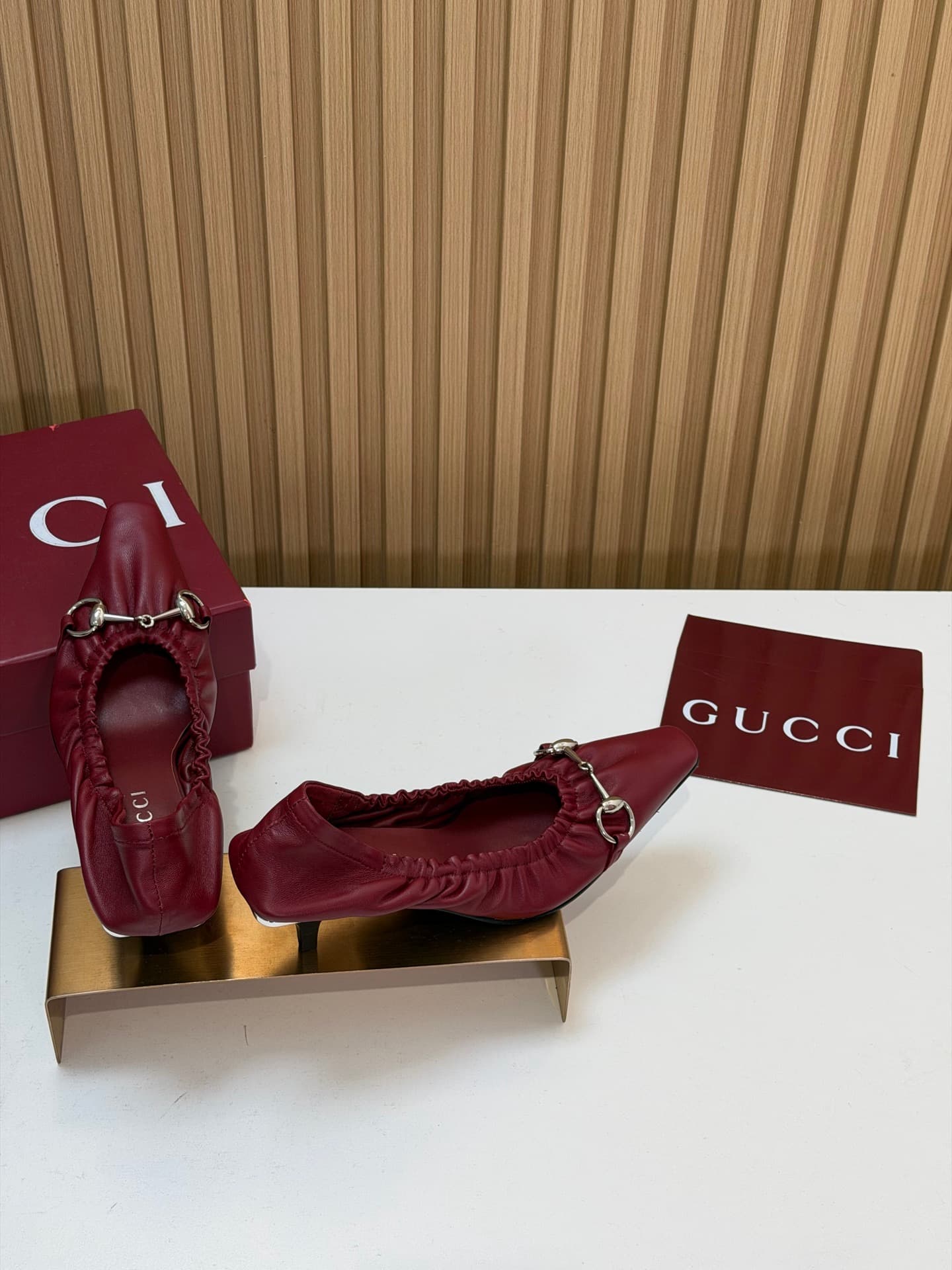 D6872 2026 Early Autumn 🆕 GUCCI High-end Boutique Vittoria series elastic laces, rubber straps, stylish women’s shoes for spring and autumn new arrivals 🆕 Gucci small square-toe series mid-height, light-toe sandals 😍 Horsering back-space heel shoes ‼️ Top — image 5
