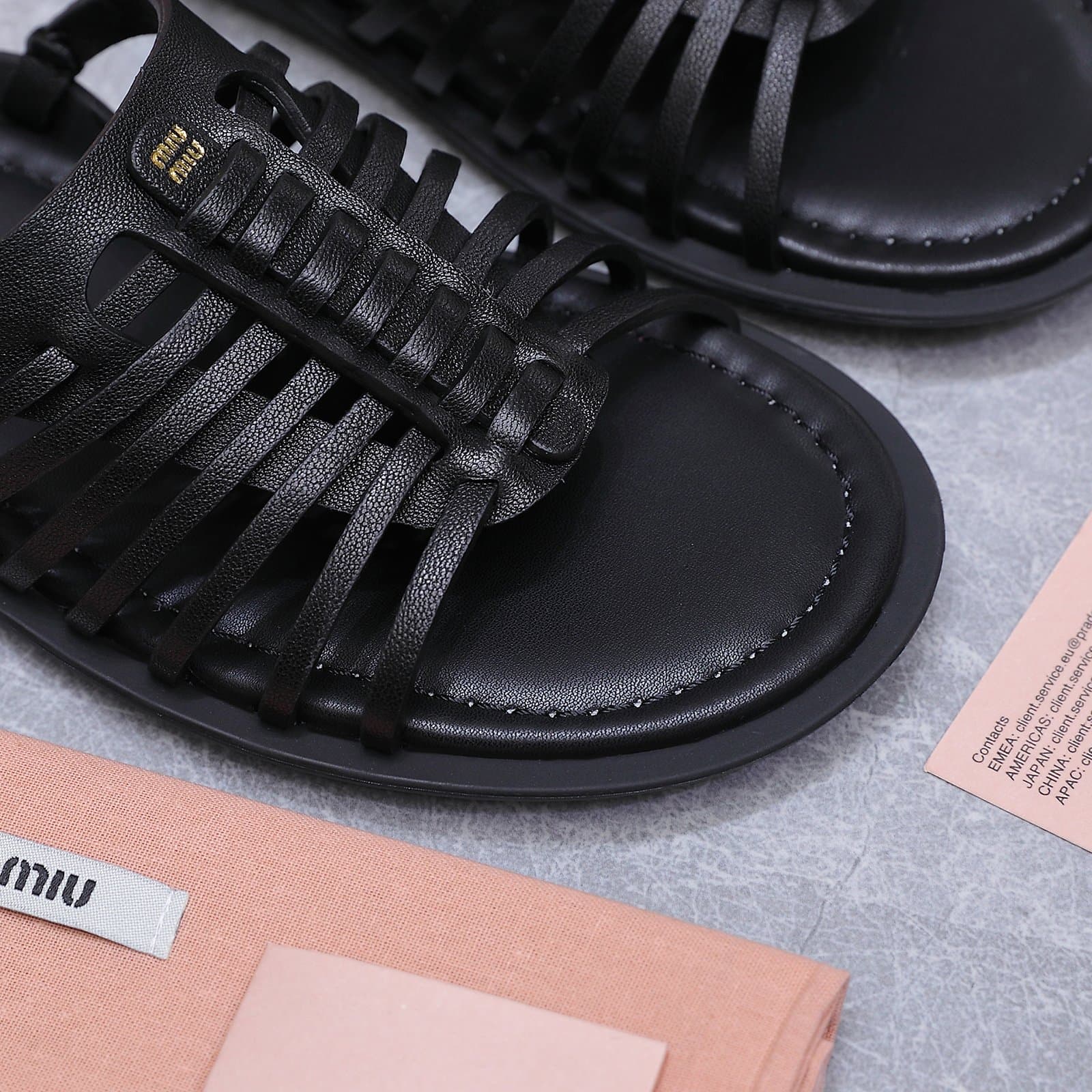 D10621 MIUMIU Vintage/retro knitted upper, open buckle back strap, bare heel sandals — image 7