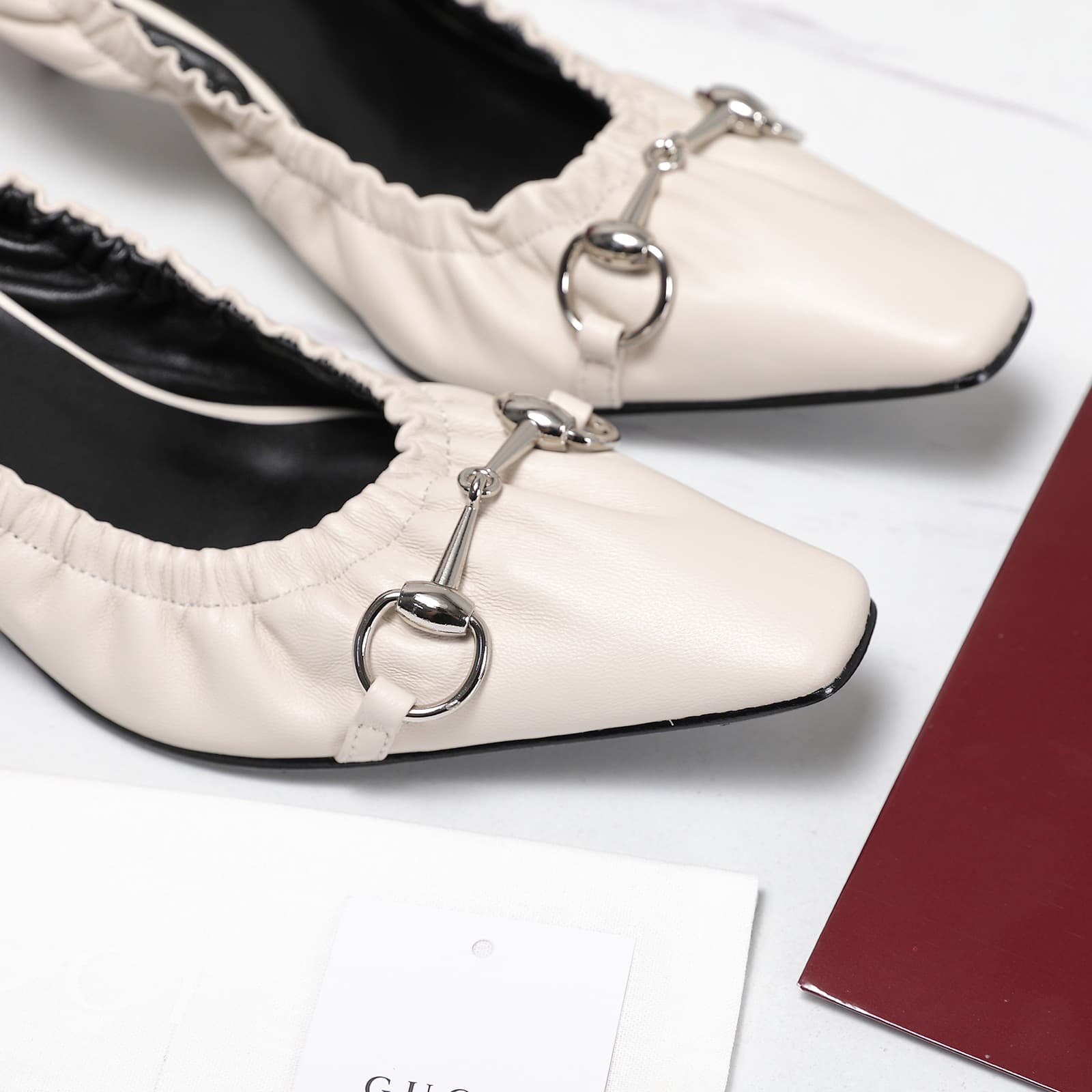 D6917 2026 Early Autumn 🆕 GUCCI High-end Collection – Elastic lace sneakers with low heel, women’s shoes — image 7