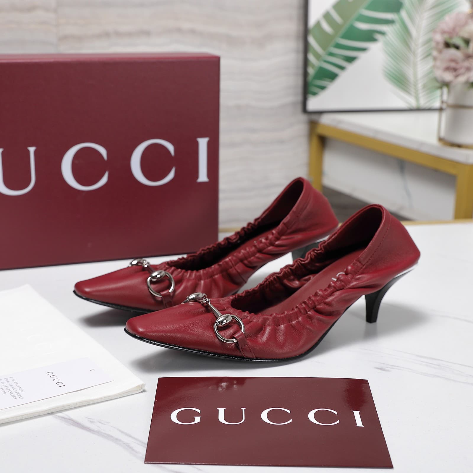D6918 2026 Early Autumn 🆕 GUCCI High-end Collection – Elastic laces, rubber straps, flexible heels, low-top women’s shoes — image 6