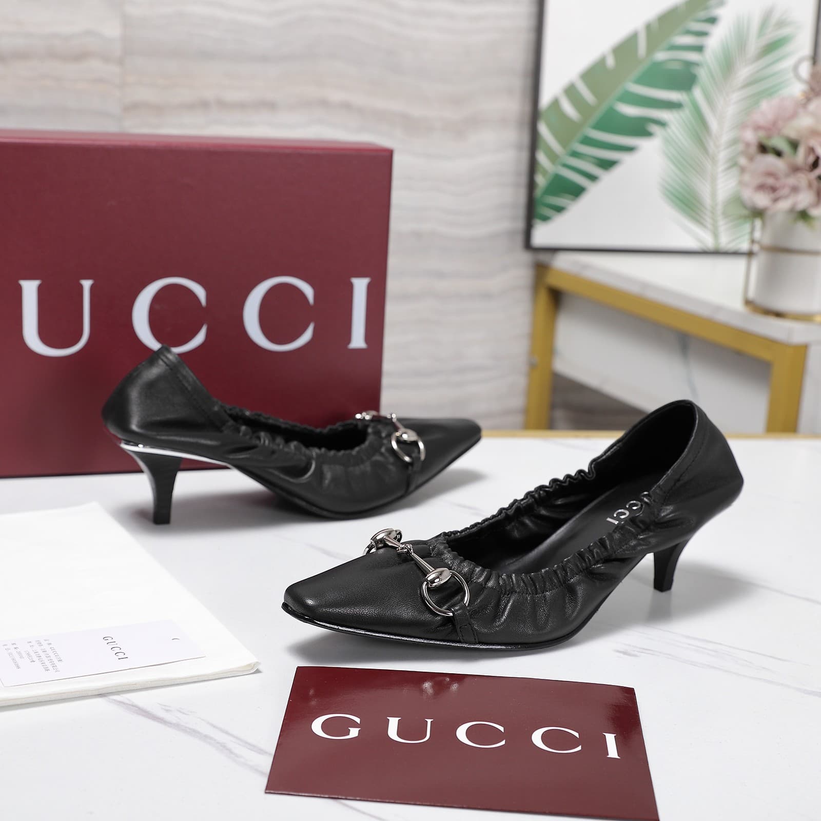 D6916 2026 Early Autumn 🆕 GUCCI High-end Collection – Elastic straps, rubber bands, breathable shoes with a low toe — image 1