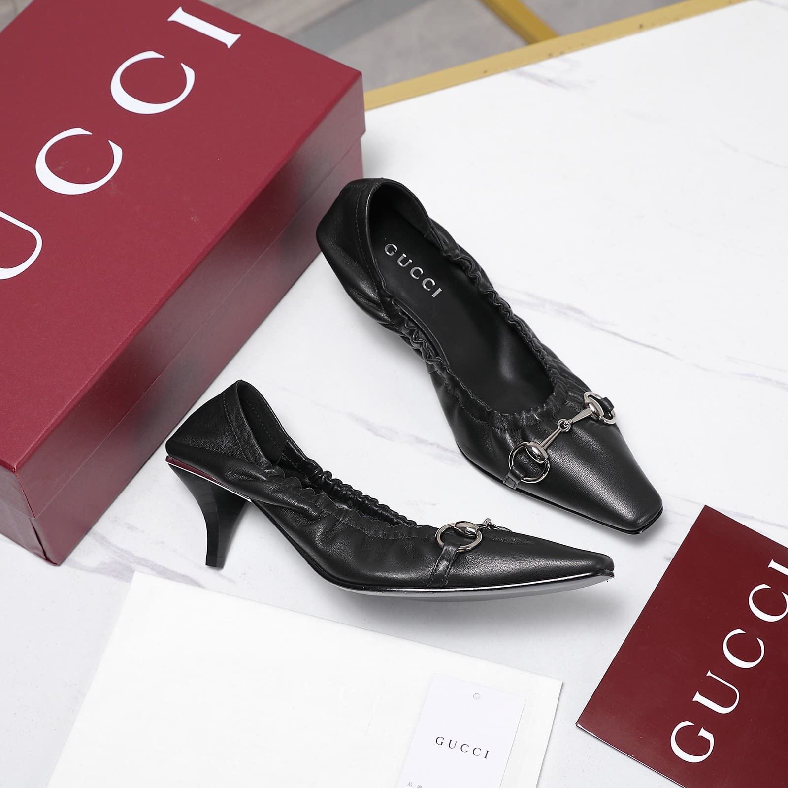 D6916 2026 Early Autumn 🆕 GUCCI High-end Collection – Elastic straps, rubber bands, breathable shoes with a low toe — image 2