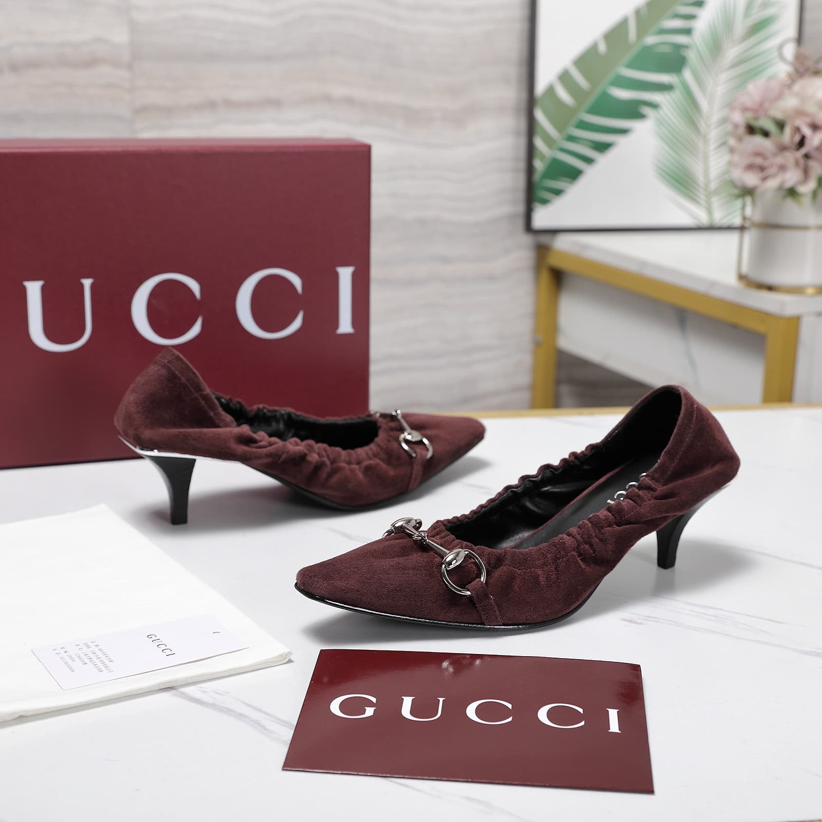 D6915 2026 Early Autumn 🆕 GUCCI High-end Collection – Elastic straps and rubber bands, breathable low-top women’s shoes — image 3