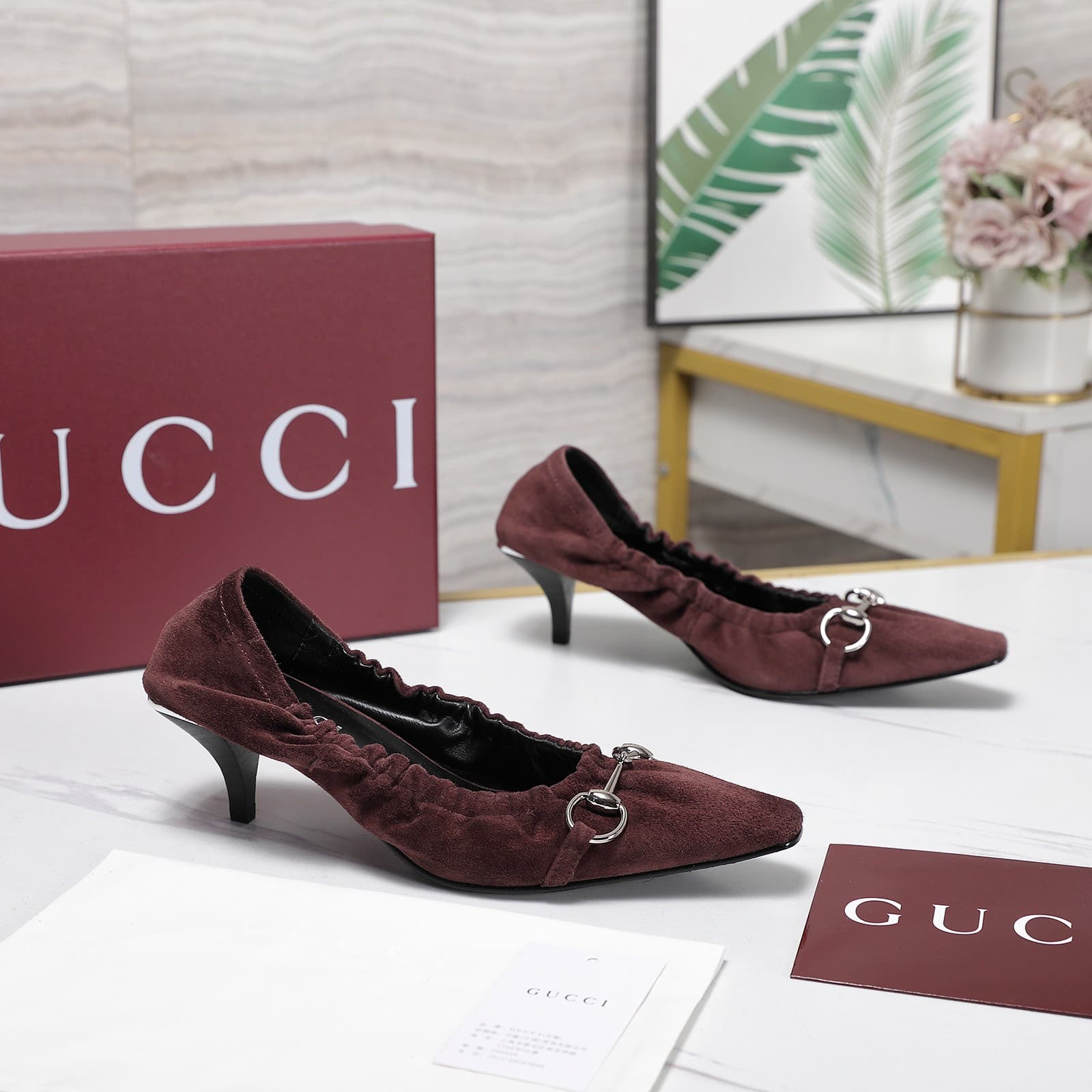 D6915 2026 Early Autumn 🆕 GUCCI High-end Collection – Elastic straps and rubber bands, breathable low-top women’s shoes — image 4