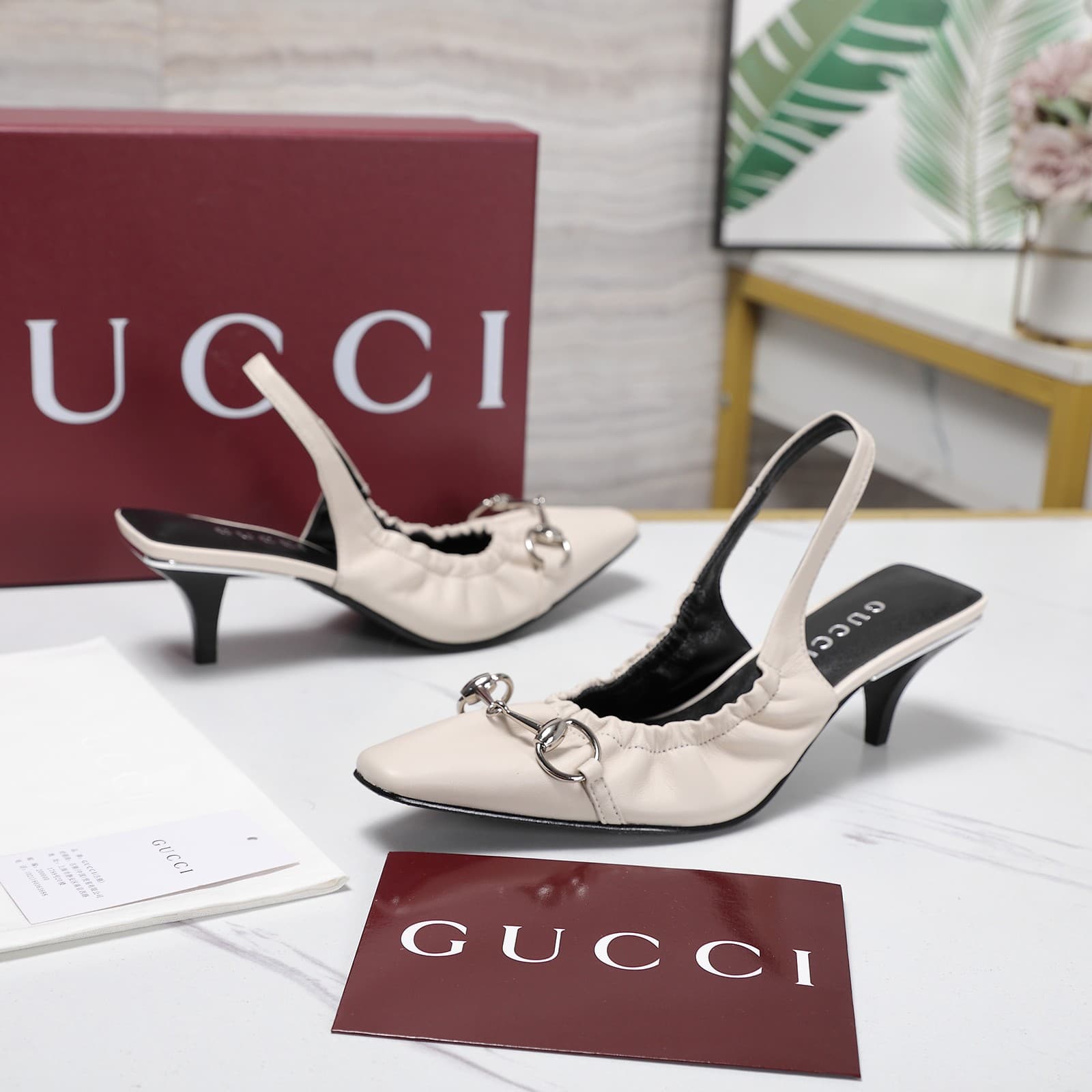 D6914 2026 Early Autumn 🆕 GUCCI High-end Collection – Elastic lace sneakers with low heel, women’s shoes — image 2