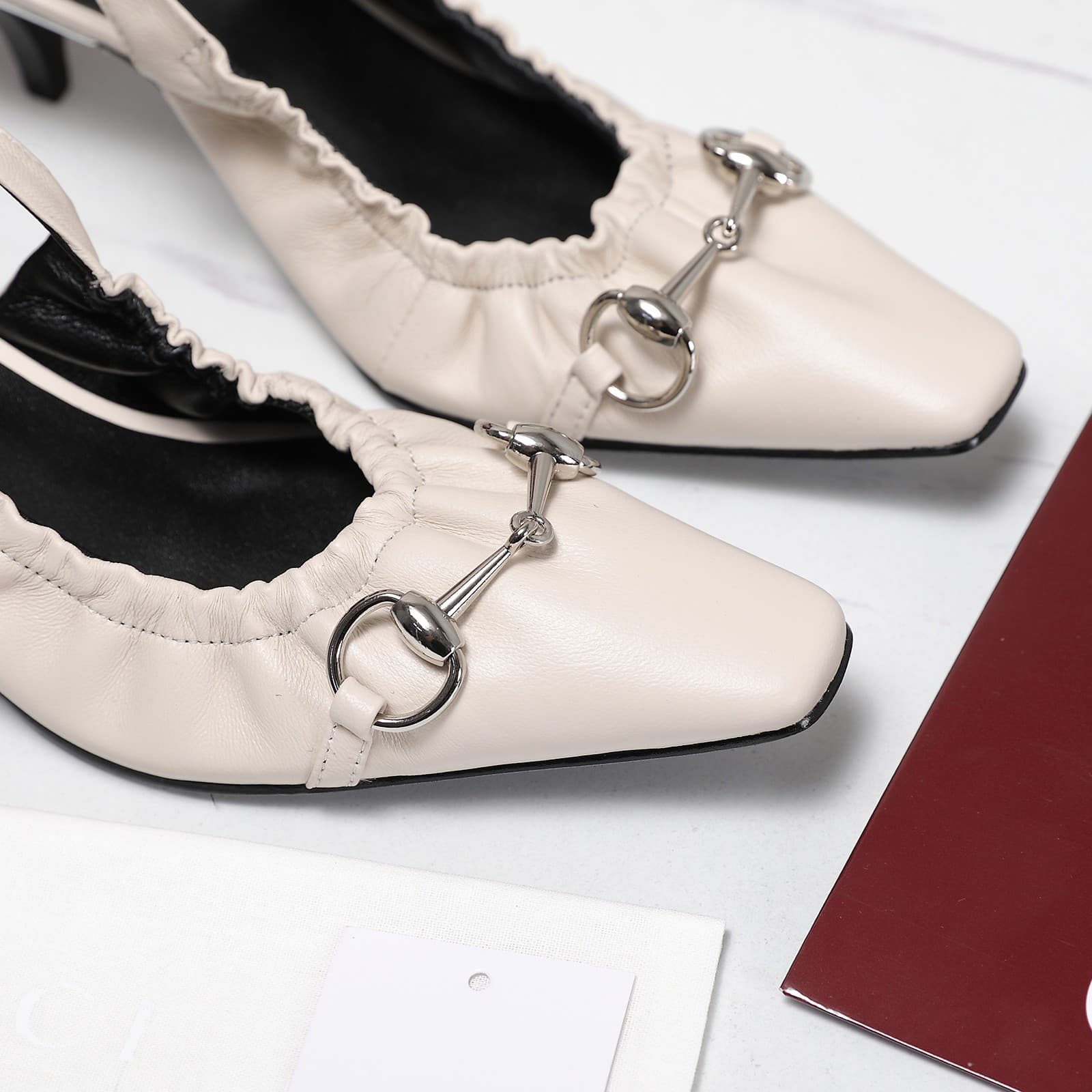 D6914 2026 Early Autumn 🆕 GUCCI High-end Collection – Elastic lace sneakers with low heel, women’s shoes — image 3