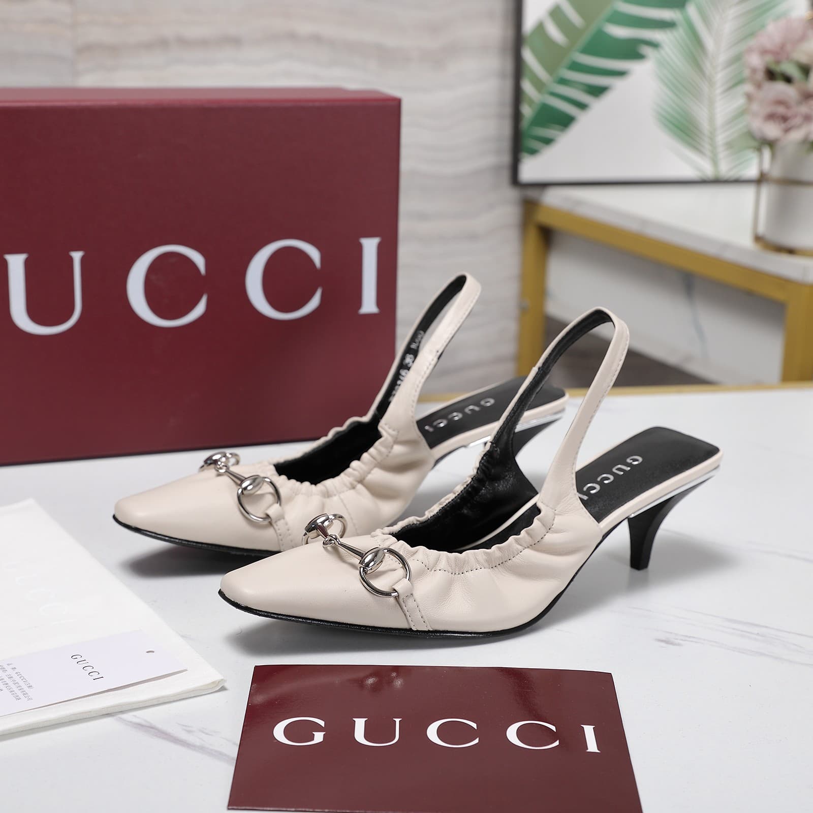 D6914 2026 Early Autumn 🆕 GUCCI High-end Collection – Elastic lace sneakers with low heel, women’s shoes — image 1