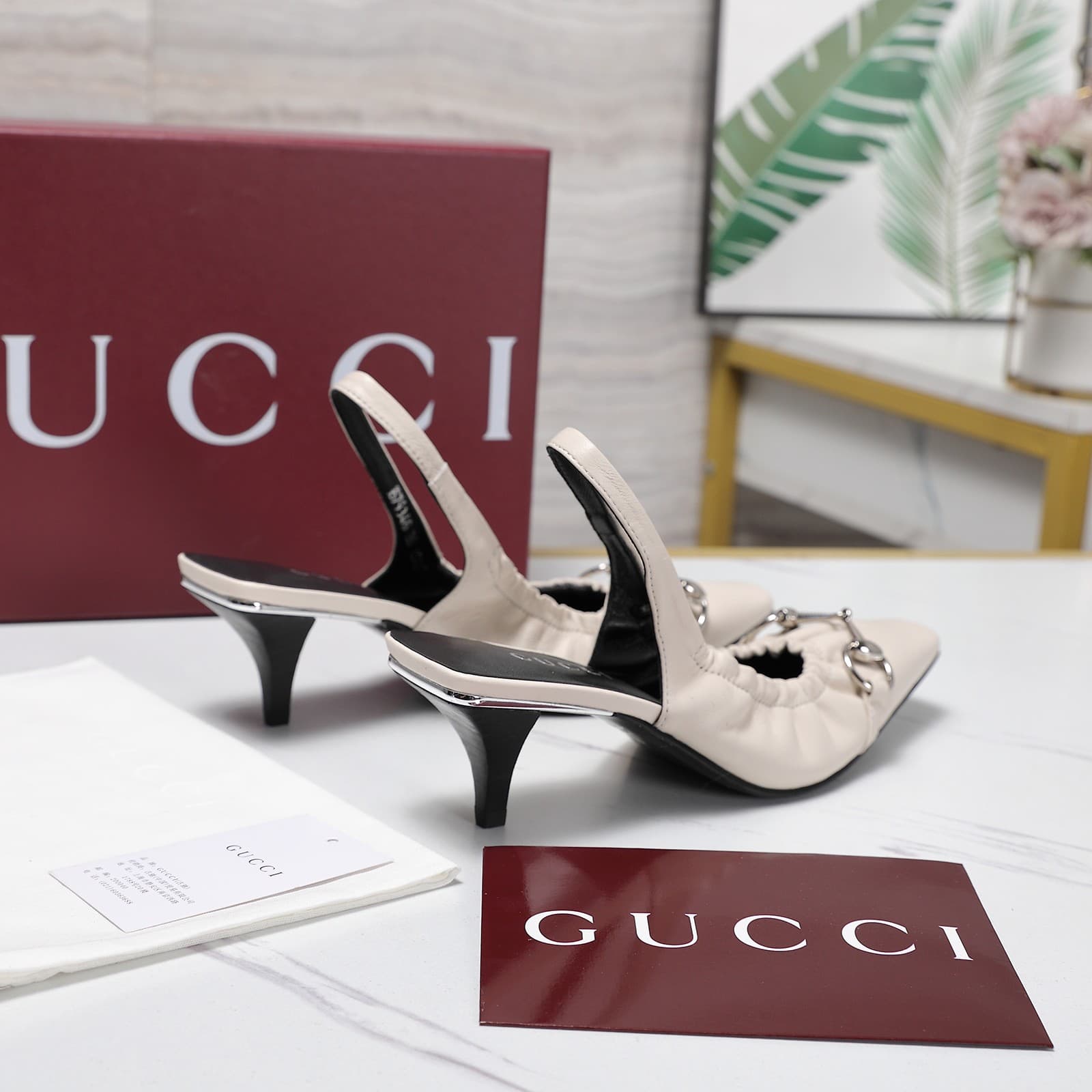D6914 2026 Early Autumn 🆕 GUCCI High-end Collection – Elastic lace sneakers with low heel, women’s shoes — image 6