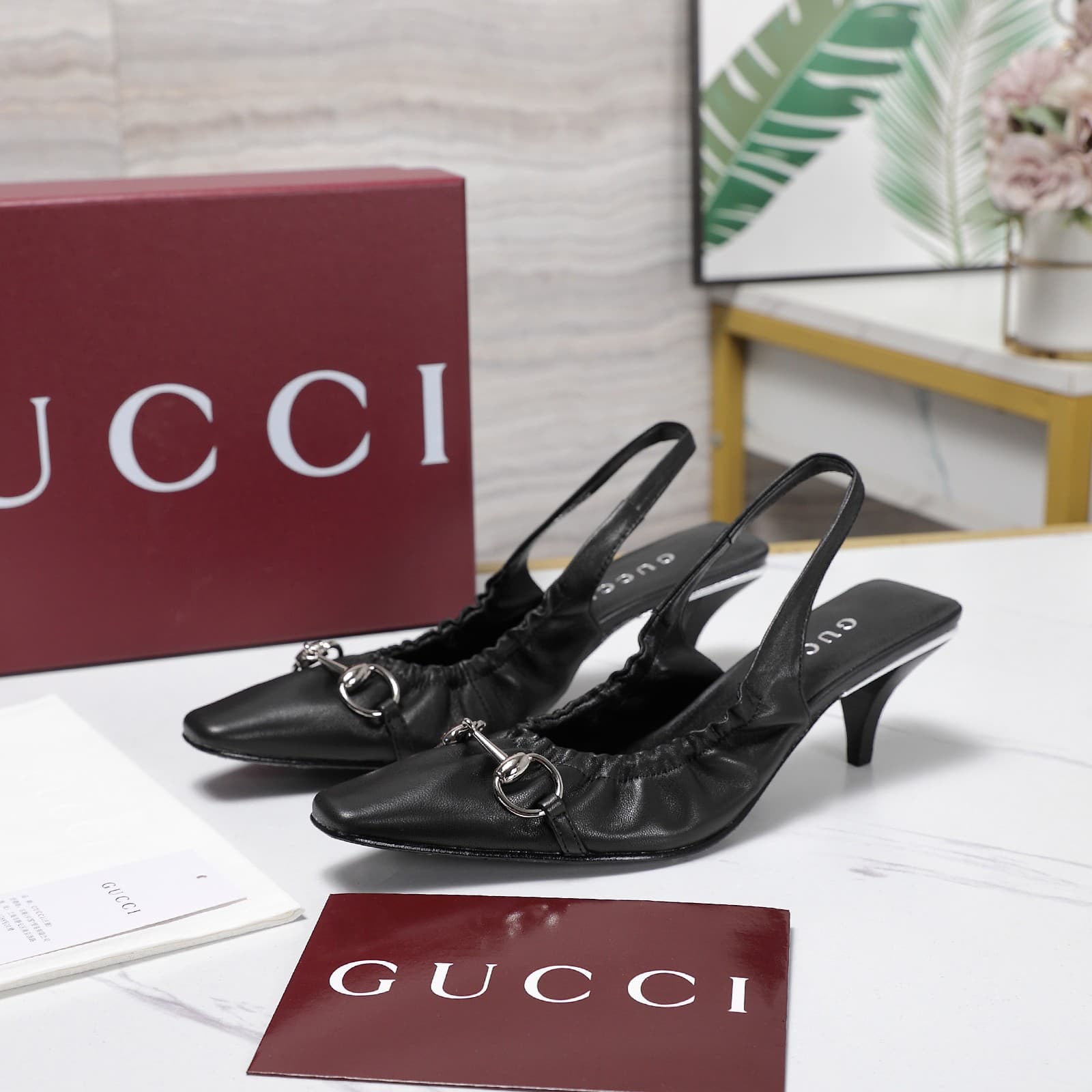 D6912 2026 Early Autumn 🆕 GUCCI High-End Collection – Elastic laces, rubber straps, breathable sandals with a low heel for women — image 5