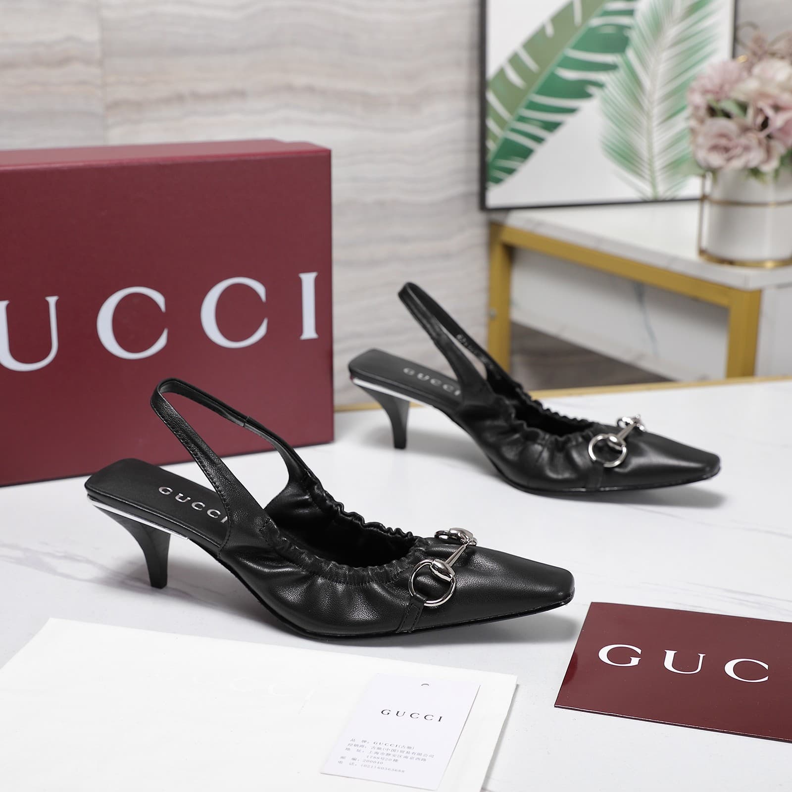 D6912 2026 Early Autumn 🆕 GUCCI High-End Collection – Elastic laces, rubber straps, breathable sandals with a low heel for women — image 4