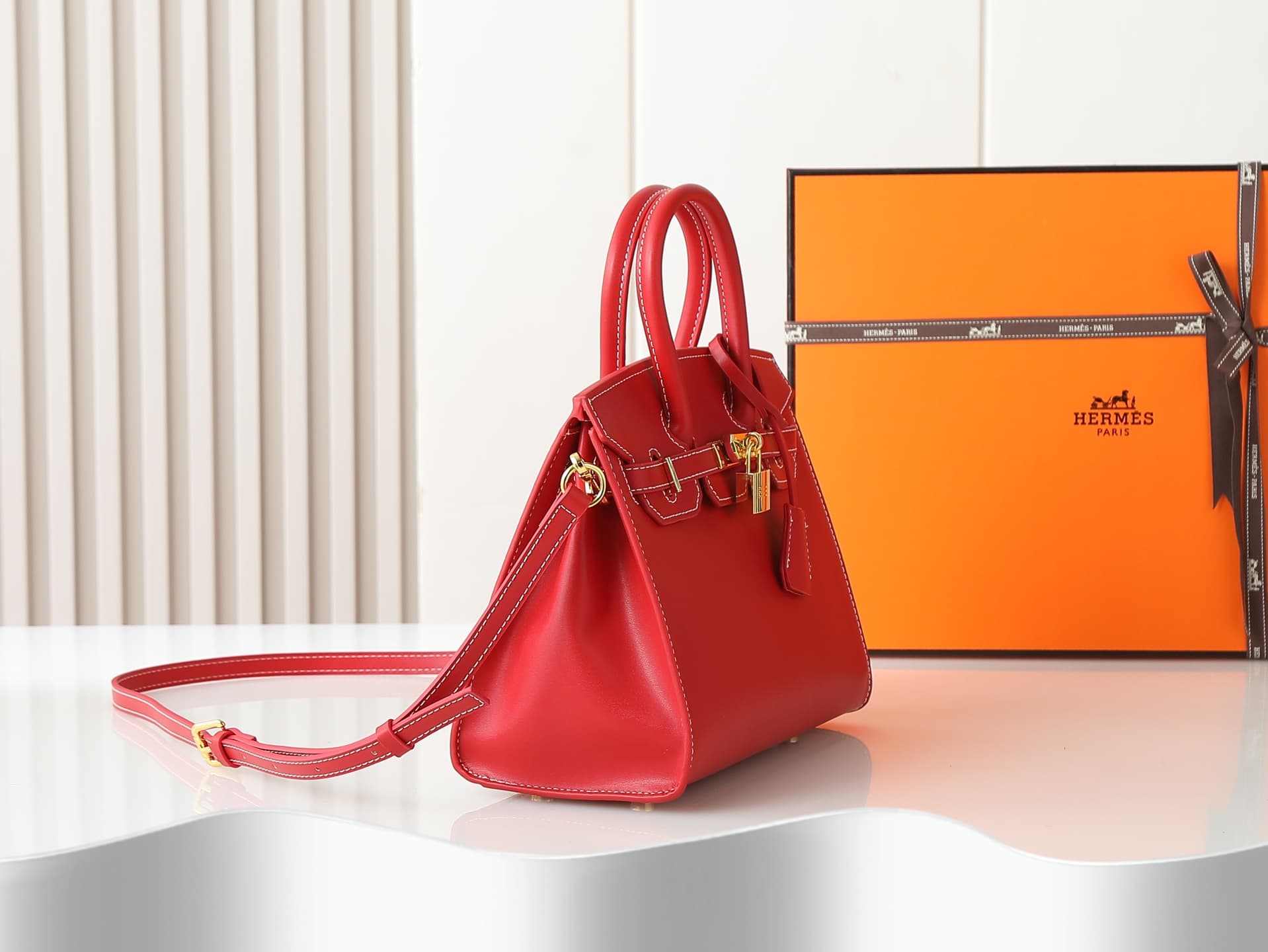 C4933 Medium 300, Small 290, New model 11925, Upgraded version of the original. Hermès platinum flat pattern: white lines; a high-end women’s casual briefcase similar to those available at specialty stores. A crossbody bag with extremely delicate and eleg — image 3