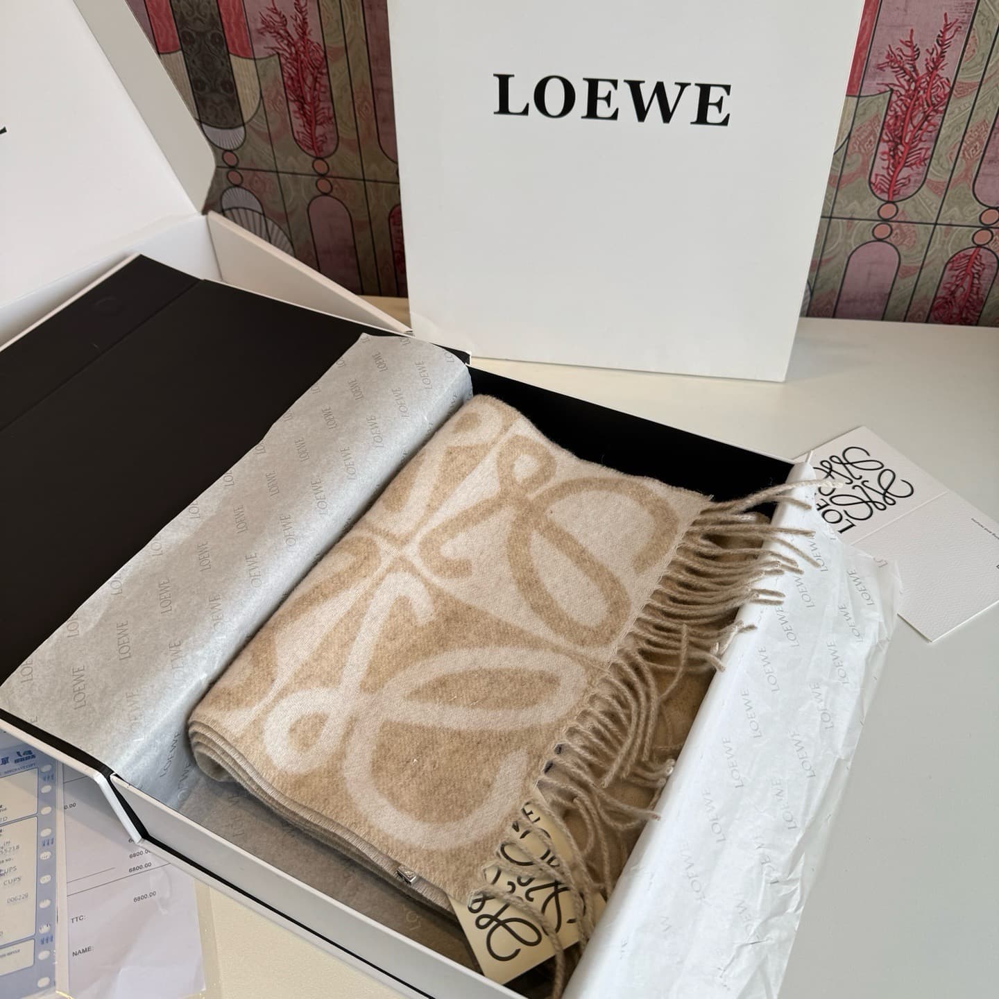 C30729 New model ✨💕 Synchronized LOEWE Roiwei｜Double-side mixed textures of cashmere and wool 🤎💗 — image 4