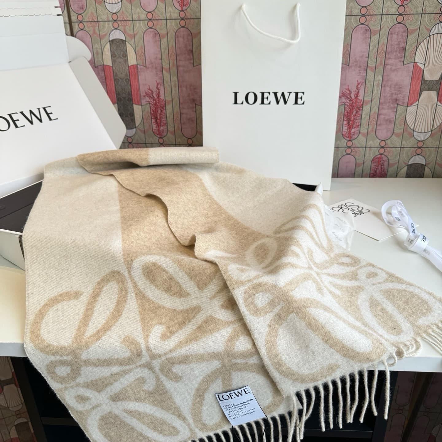 C30729 New model ✨💕 Synchronized LOEWE Roiwei｜Double-side mixed textures of cashmere and wool 🤎💗 — image 3