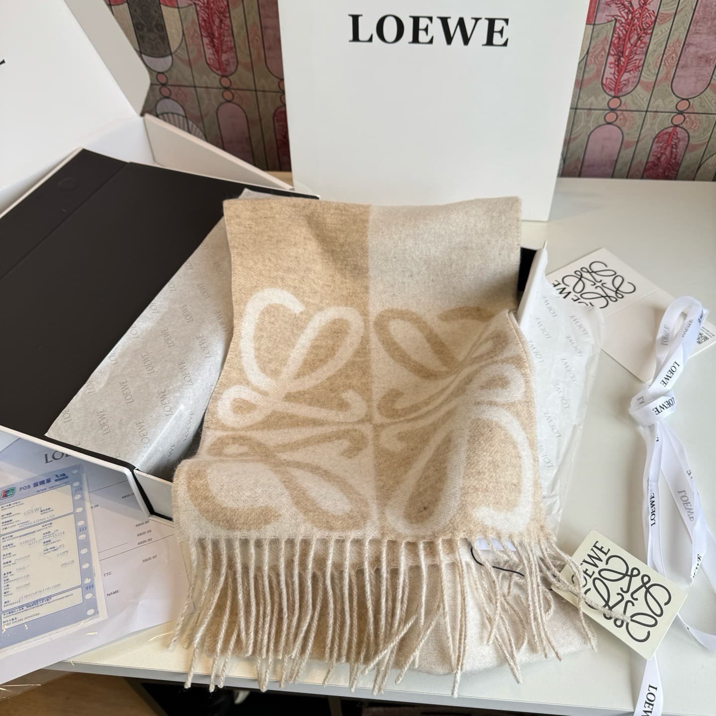 C30729 New model ✨💕 Synchronized LOEWE Roiwei｜Double-side mixed textures of cashmere and wool 🤎💗 — image 2