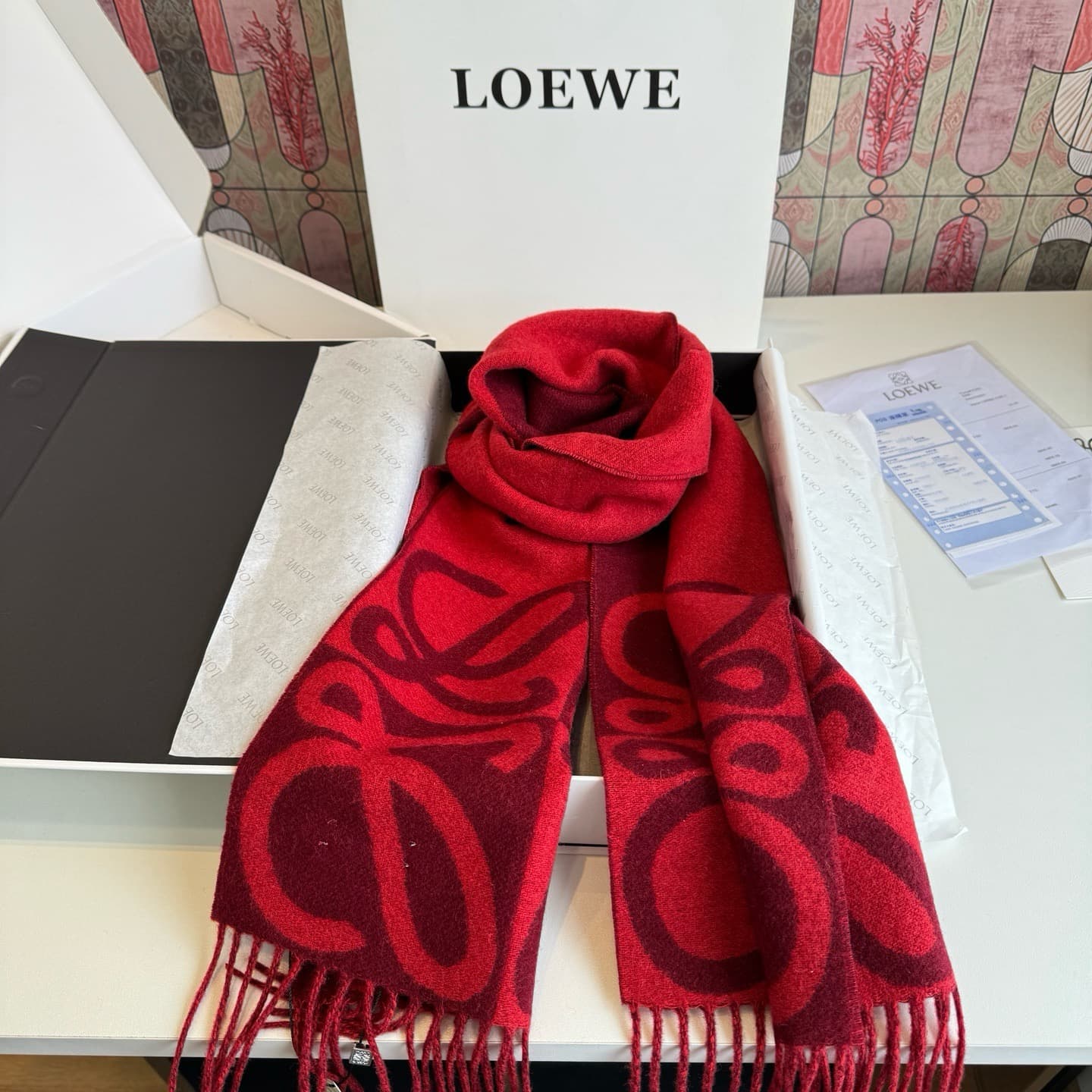 C30727 New model ✨💕 Synchronized LOEWE Roiwei｜Cotton and wool with dual-colored patterns🤎💗 — image 3