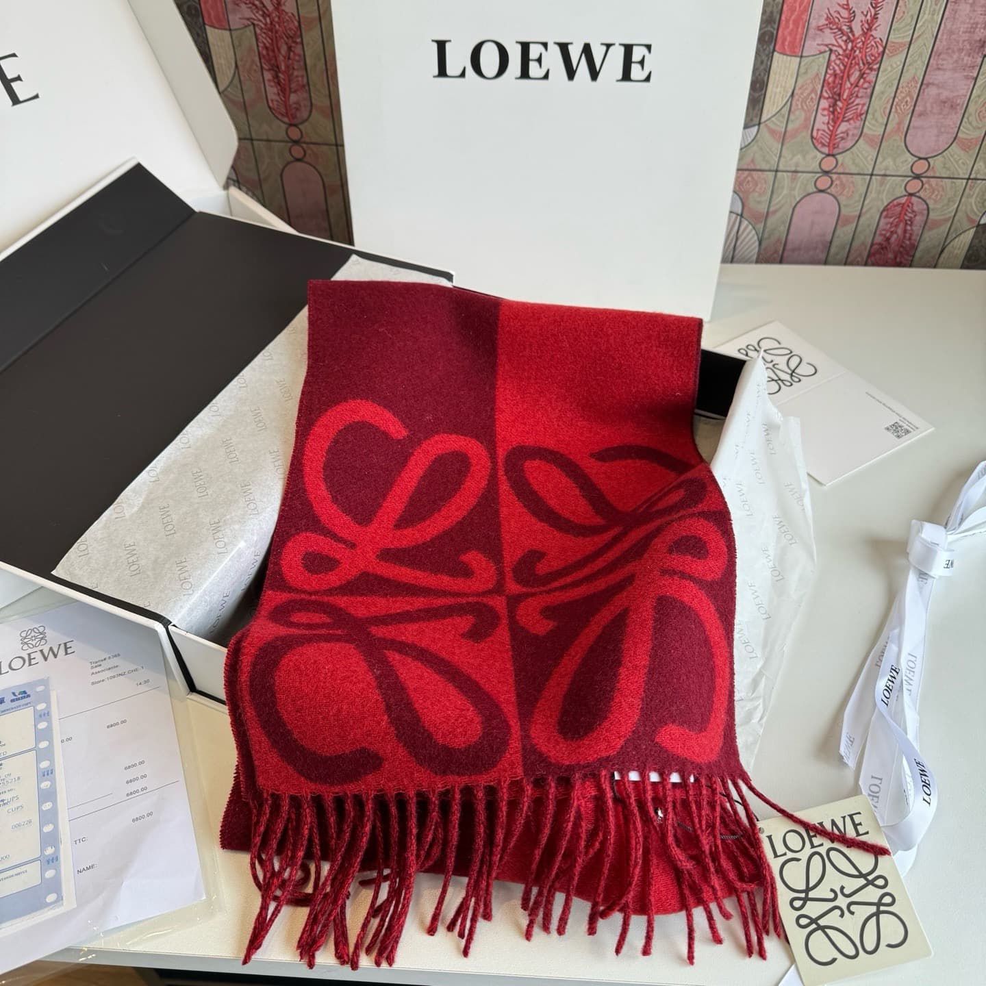 C30727 New model ✨💕 Synchronized LOEWE Roiwei｜Cotton and wool with dual-colored patterns🤎💗 — image 6