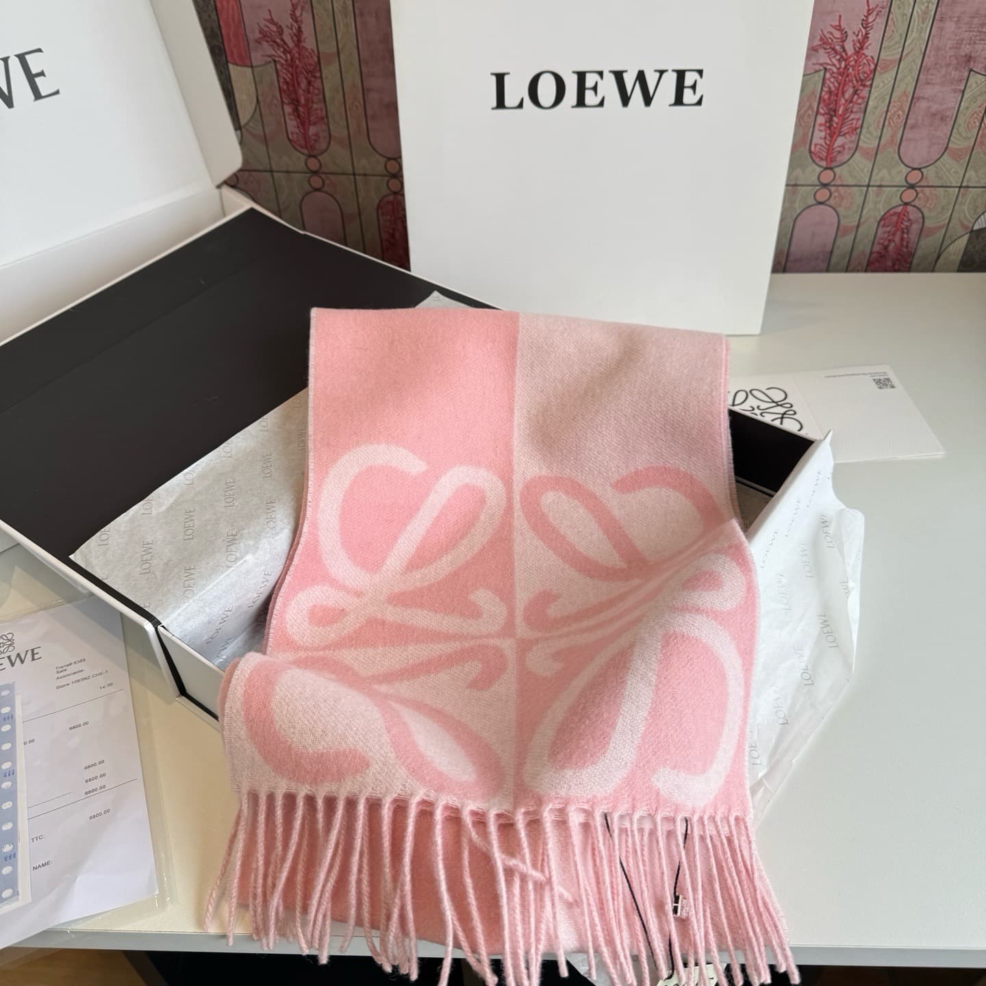 C30725 New model ✨💕 Synchronized LOEWE Roiwei｜Double-side blended cashmere and wool 🤎💗 — image 5