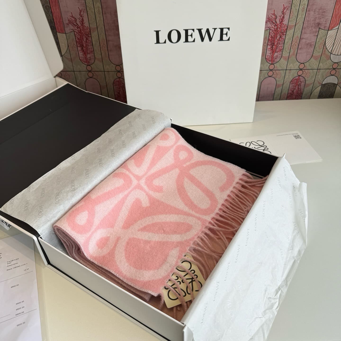 C30725 New model ✨💕 Synchronized LOEWE Roiwei｜Double-side blended cashmere and wool 🤎💗 — image 4