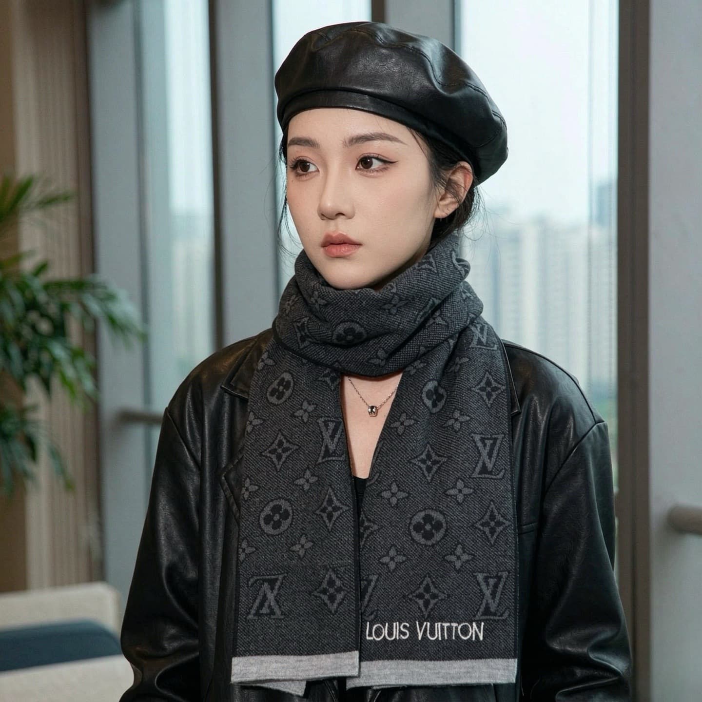 C30720 LV [MONOGRAM CLASSIC] has launched a stunning scarf featuring the iconic Mono woven pattern❤️. It is of extremely high quality‼️ The entire scarf exudes a premium aura, yet remains delicate and subtle, highlighting both fashion and elegance. It is  — image 1