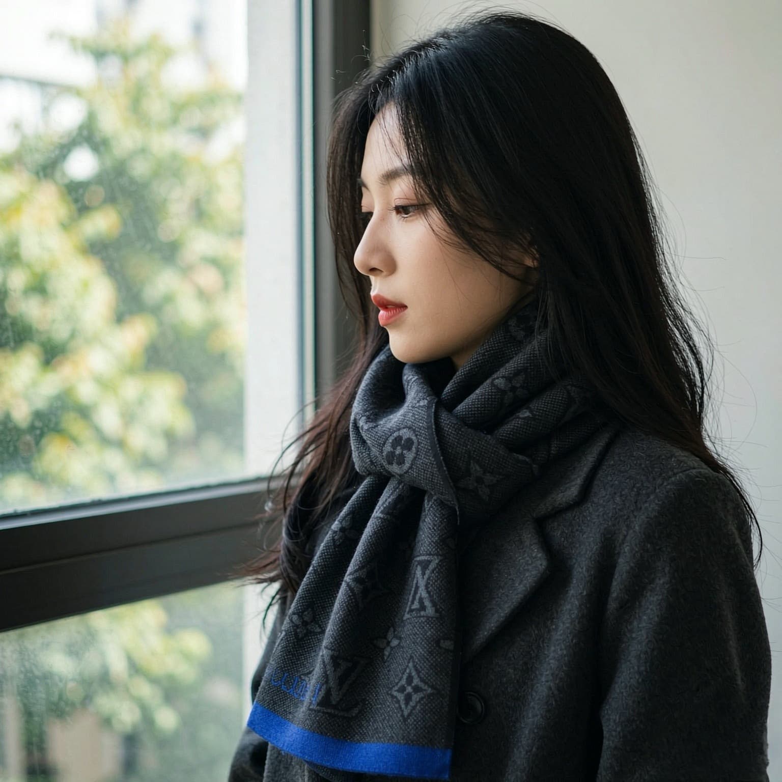 C30719 LV [MONOGRAM CLASSIC] has launched the iconic Mono woven pattern scarf ❤️ – of extremely high quality‼️ The entire scarf exudes a premium aura, yet remains delicate and understated. It combines fashion and elegance. This scarf is made using the mos — image 1