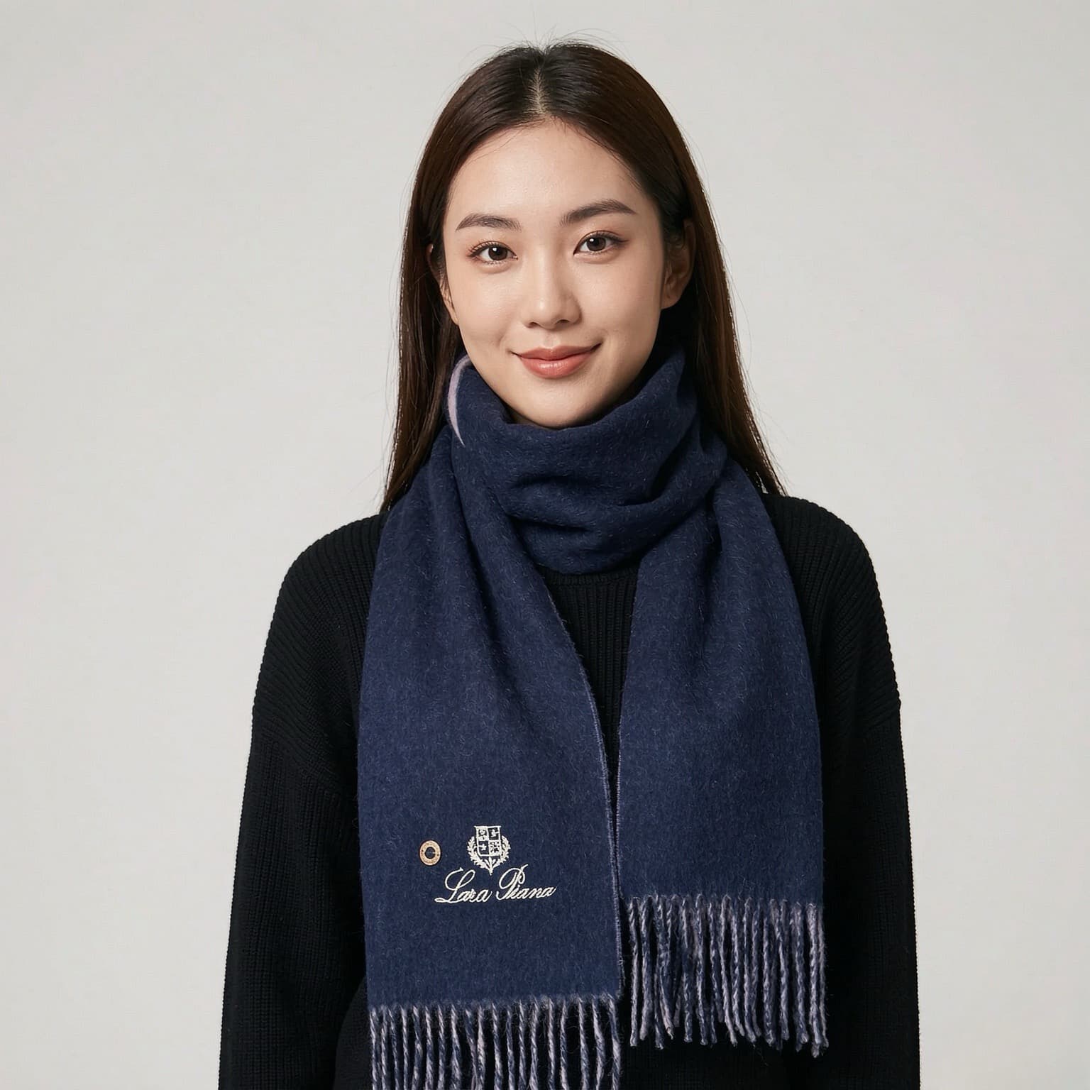 C30708 Loro Piana · Nooyoupania❗️ Available for purchase on the official website. This is leftover stock from trading companies. It’s a high-quality cashmere scarf and shawl. Highly recommended❗ The scarf features two different color schemes; one scarf ca — image 1