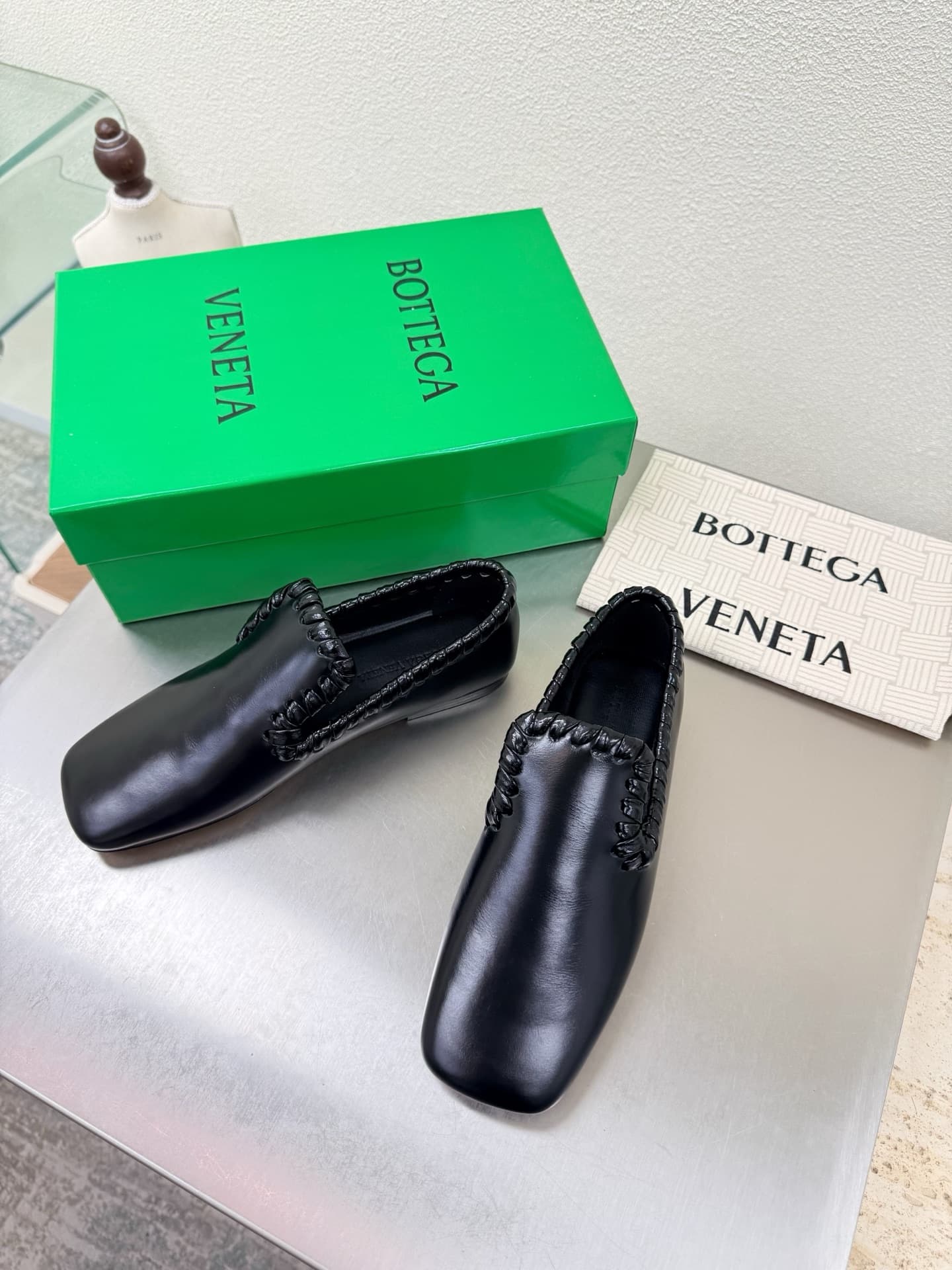 C233 Ms. BV’s Sabato flat shoes, with leather trim at the toe, high-quality craftsmanship — image 8