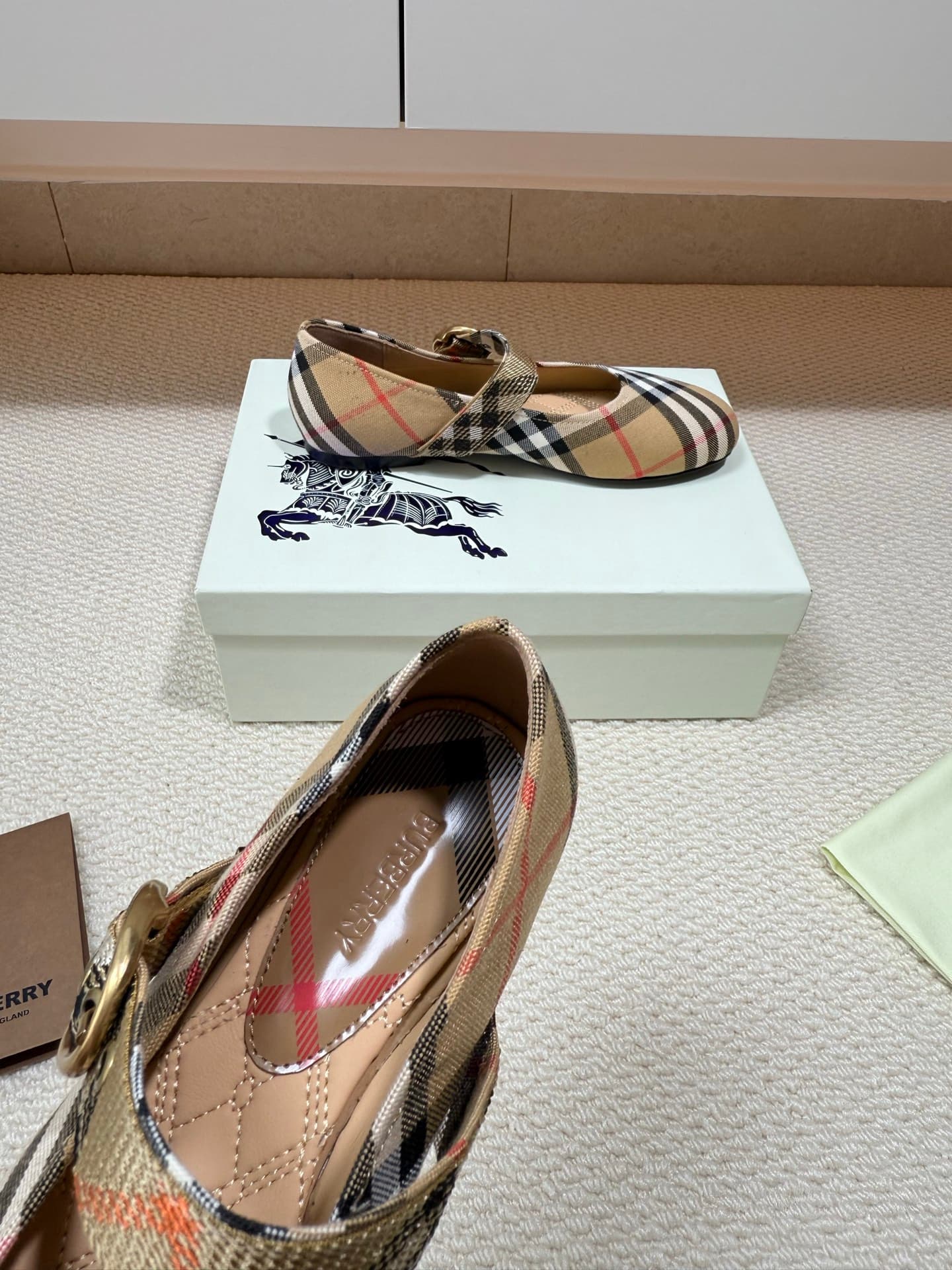 D3194 BURBERRY Brocade Belt Ballet Shoes — image 6