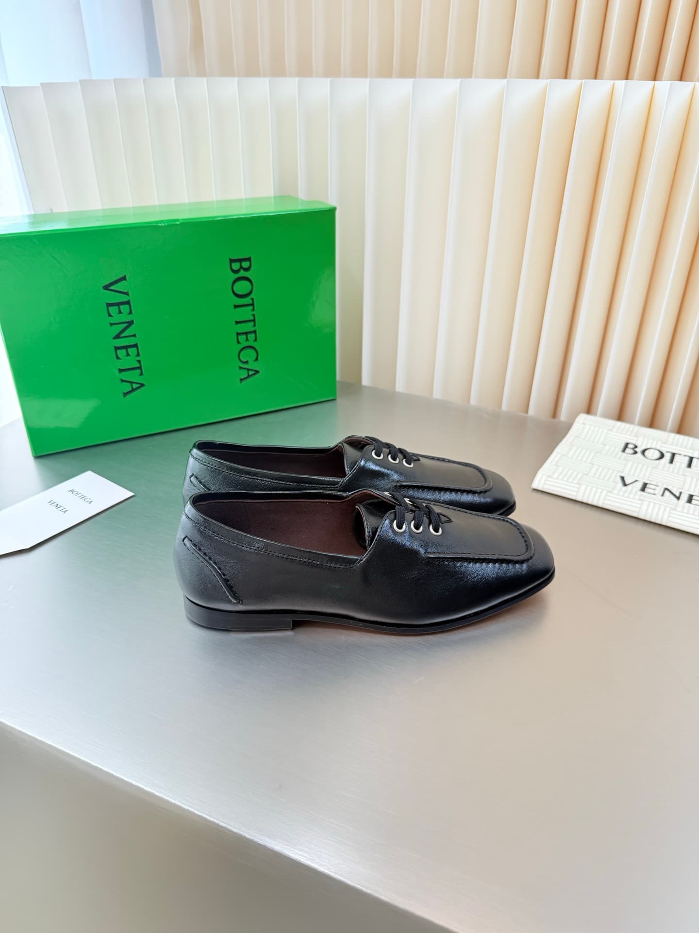 D13732 BV Quality Leather Loafers with Square Toe — image 2