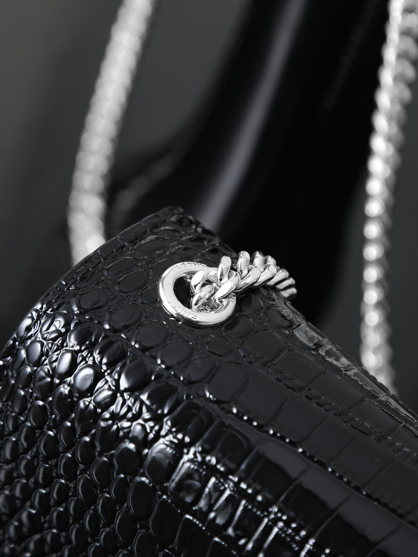 C8448 Black crocodile-patterned silver buttons · 24cm 【Eternal Classic】KATE is definitely Yang Shulin’s eternal classic model – never out of style, a must-have item! A necessity for everyone! Whether it’s ten years ago or ten years from now, KATE remains  — image 6