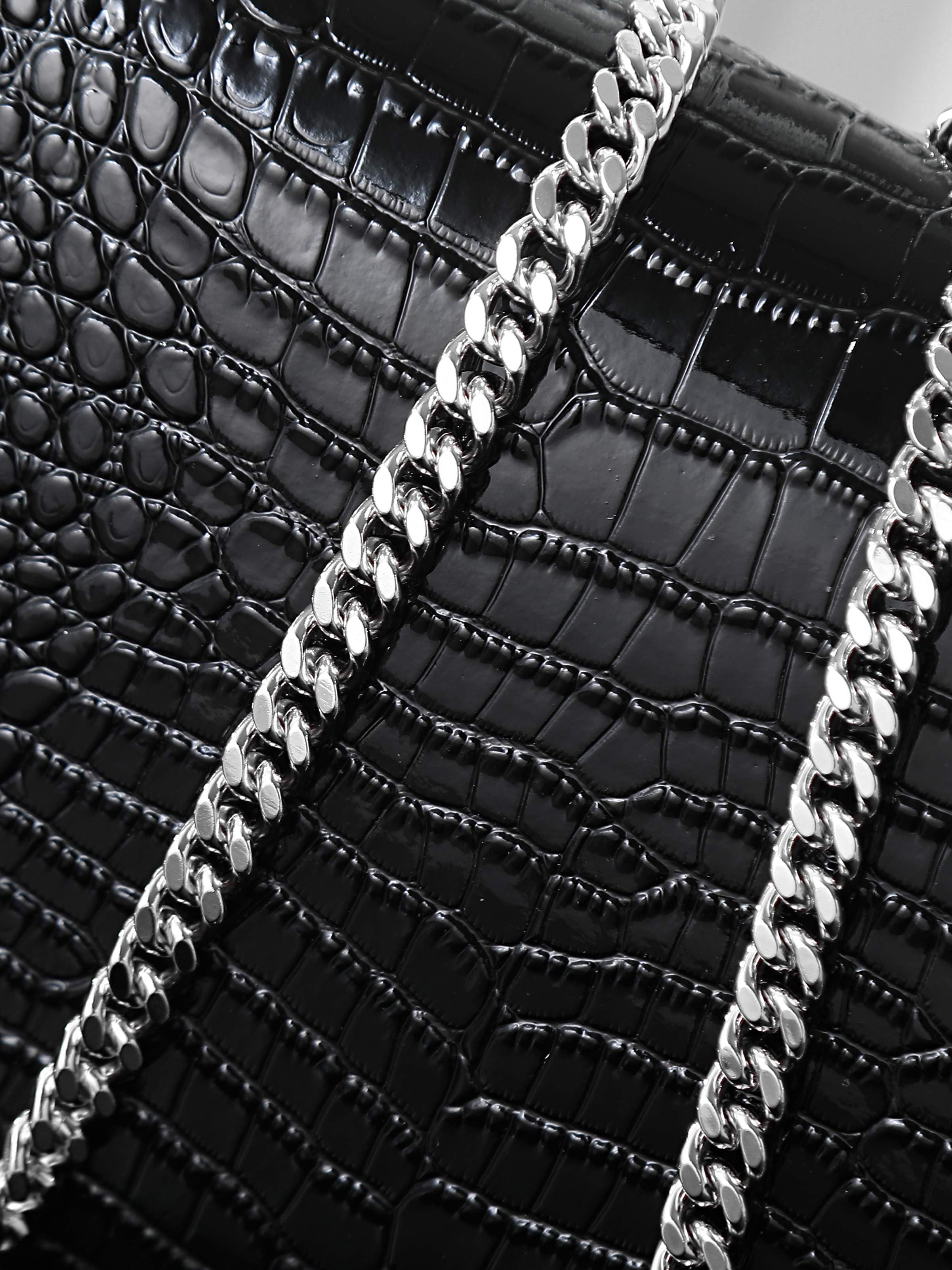 C8448 Black crocodile-patterned silver buttons · 24cm 【Eternal Classic】KATE is definitely Yang Shulin’s eternal classic model – never out of style, a must-have item! A necessity for everyone! Whether it’s ten years ago or ten years from now, KATE remains  — image 8