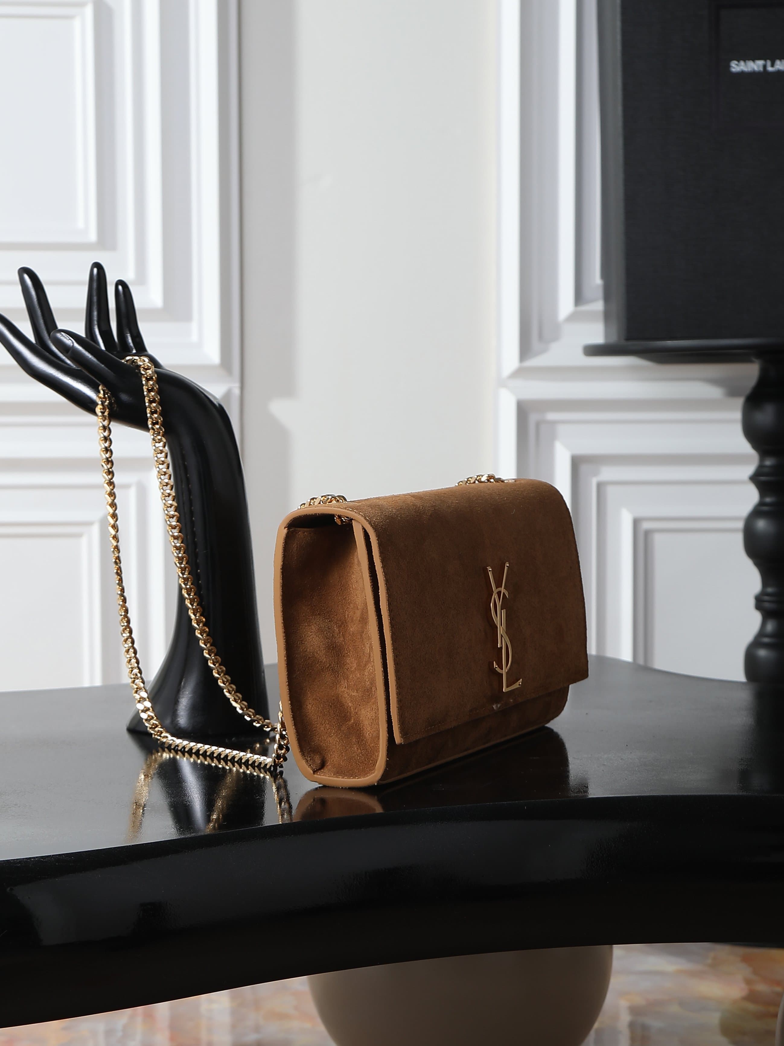 C8438 Tan-yellow moutai textured gold buckle · 24cm — image 4