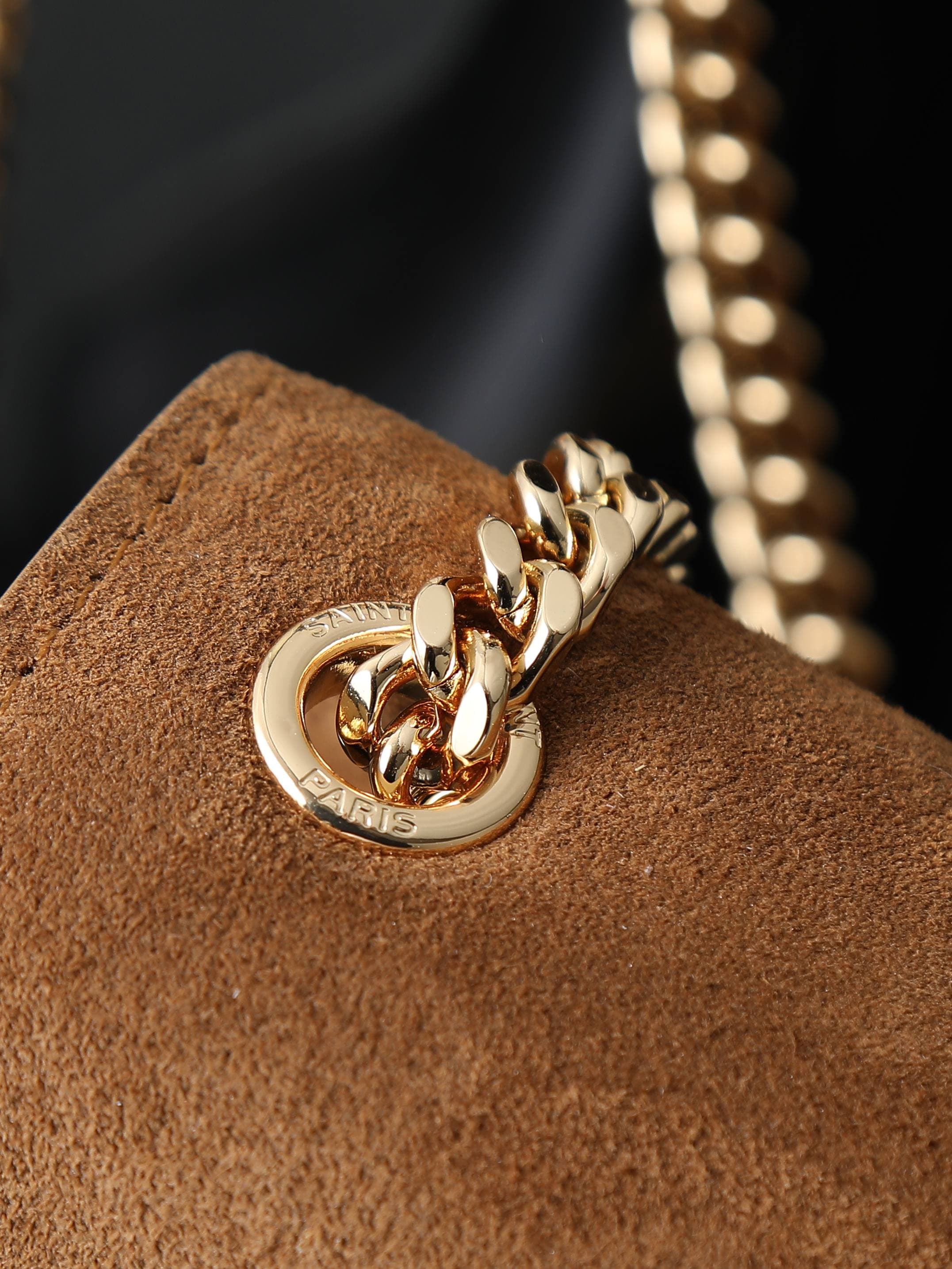 C8438 Tan-yellow moutai textured gold buckle · 24cm — image 5