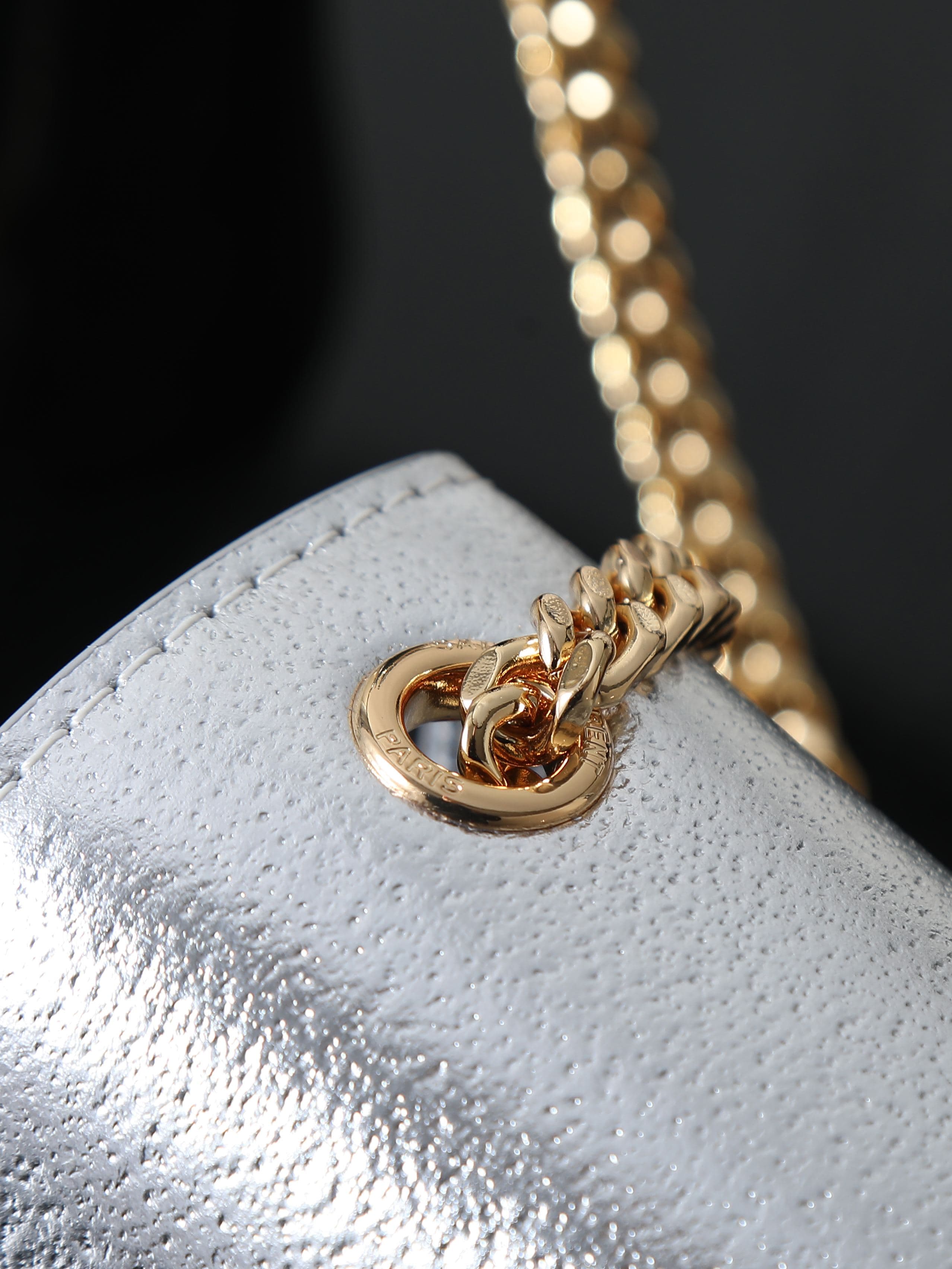 C8435 Silver diamond pattern gold buckles·24cm — image 4