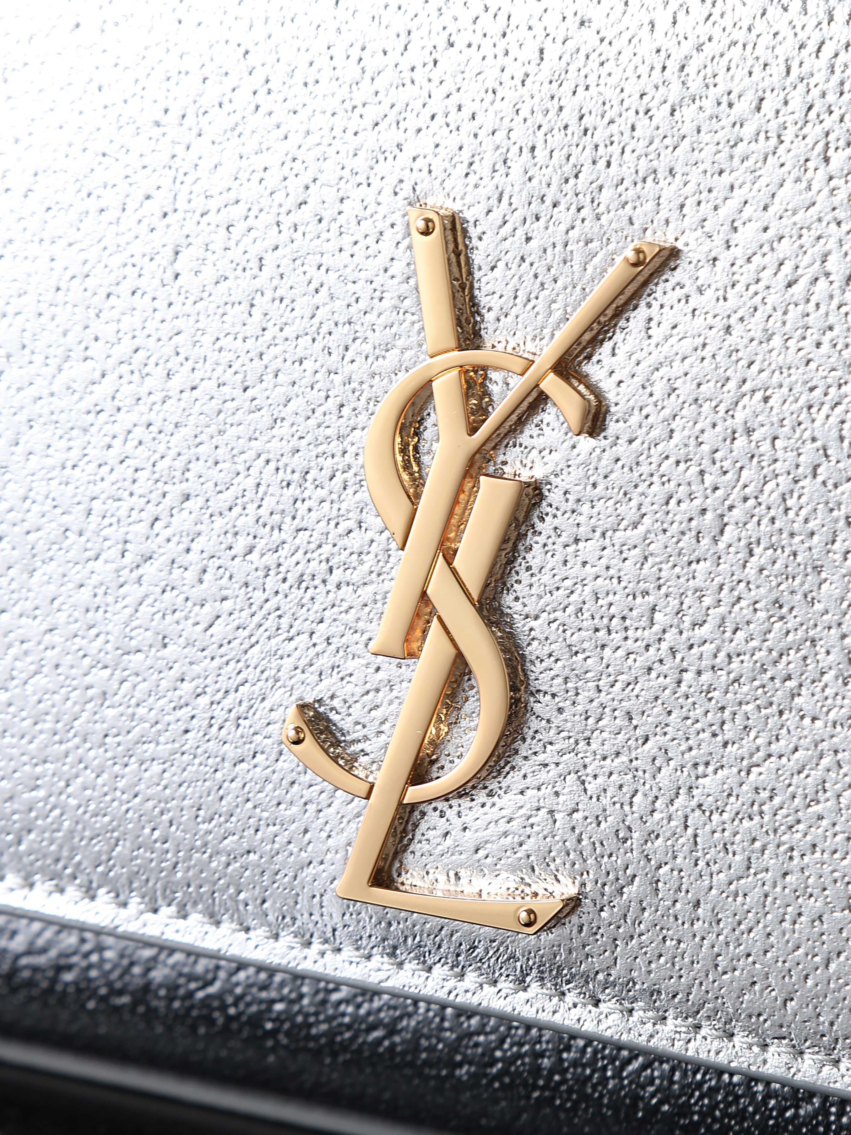 C8435 Silver diamond pattern gold buckles·24cm — image 3